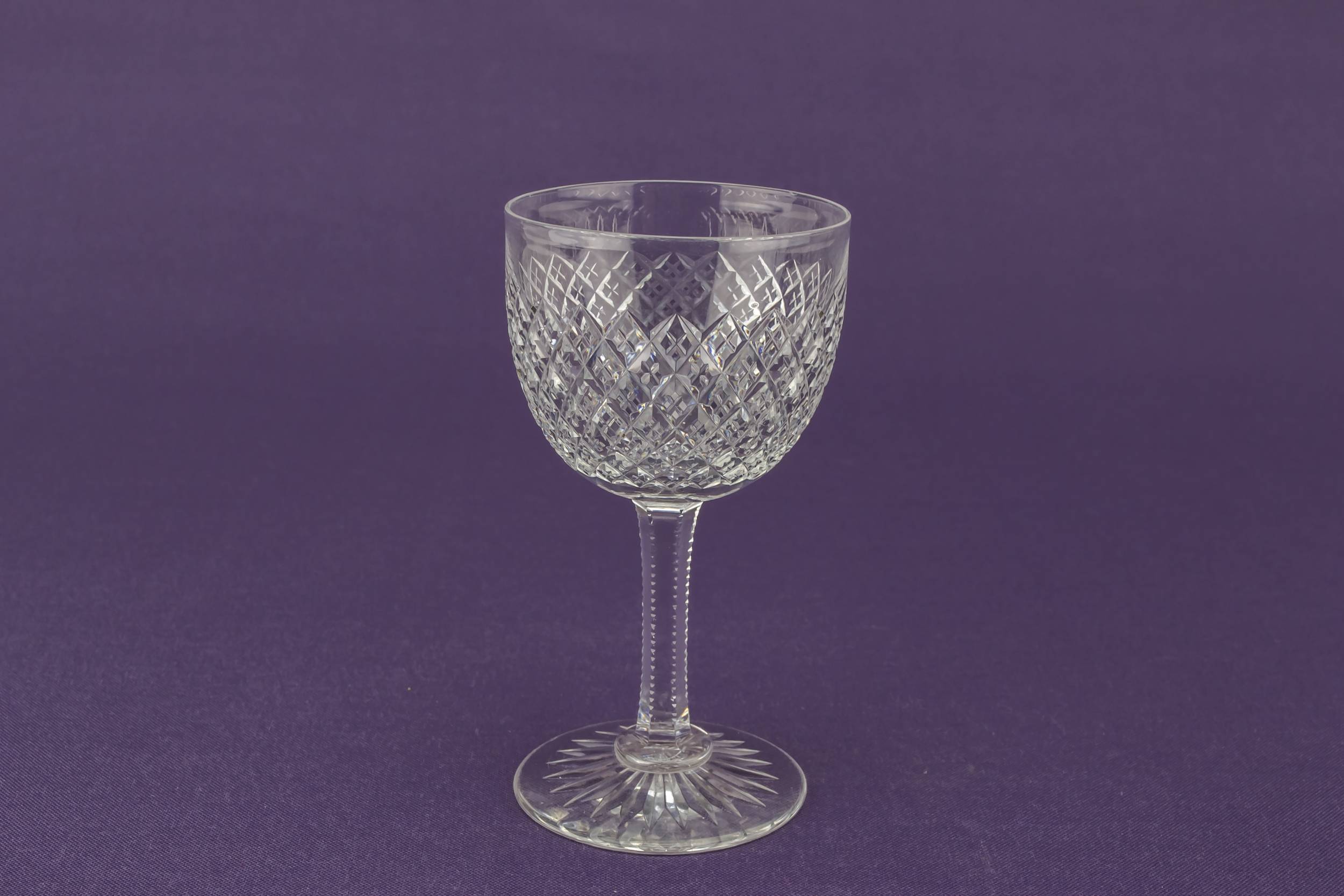 Crystal Opulent Diamond — 6 cut glass port glasses