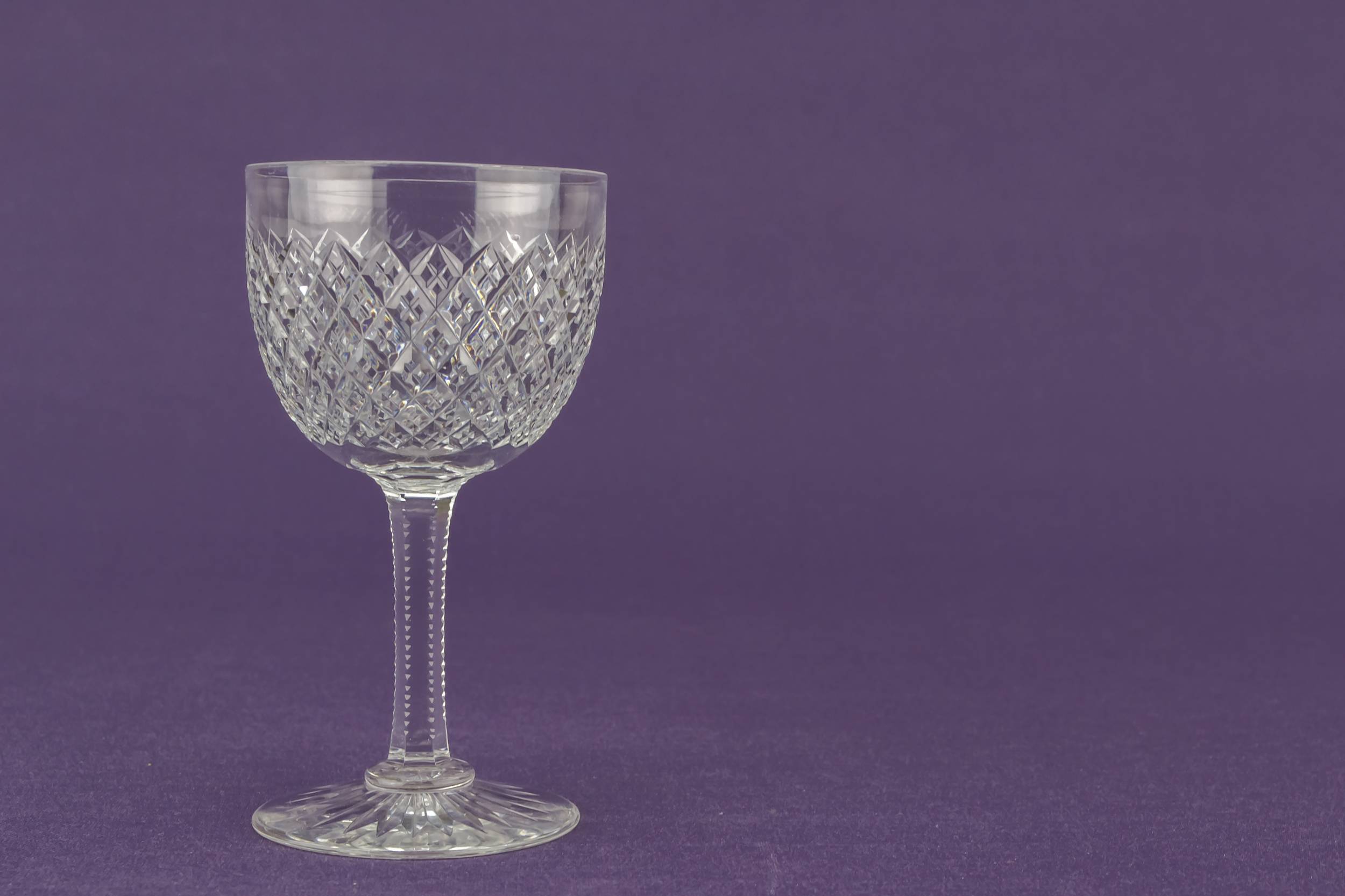 Crystal Opulent Diamond — 6 cut glass port glasses 1