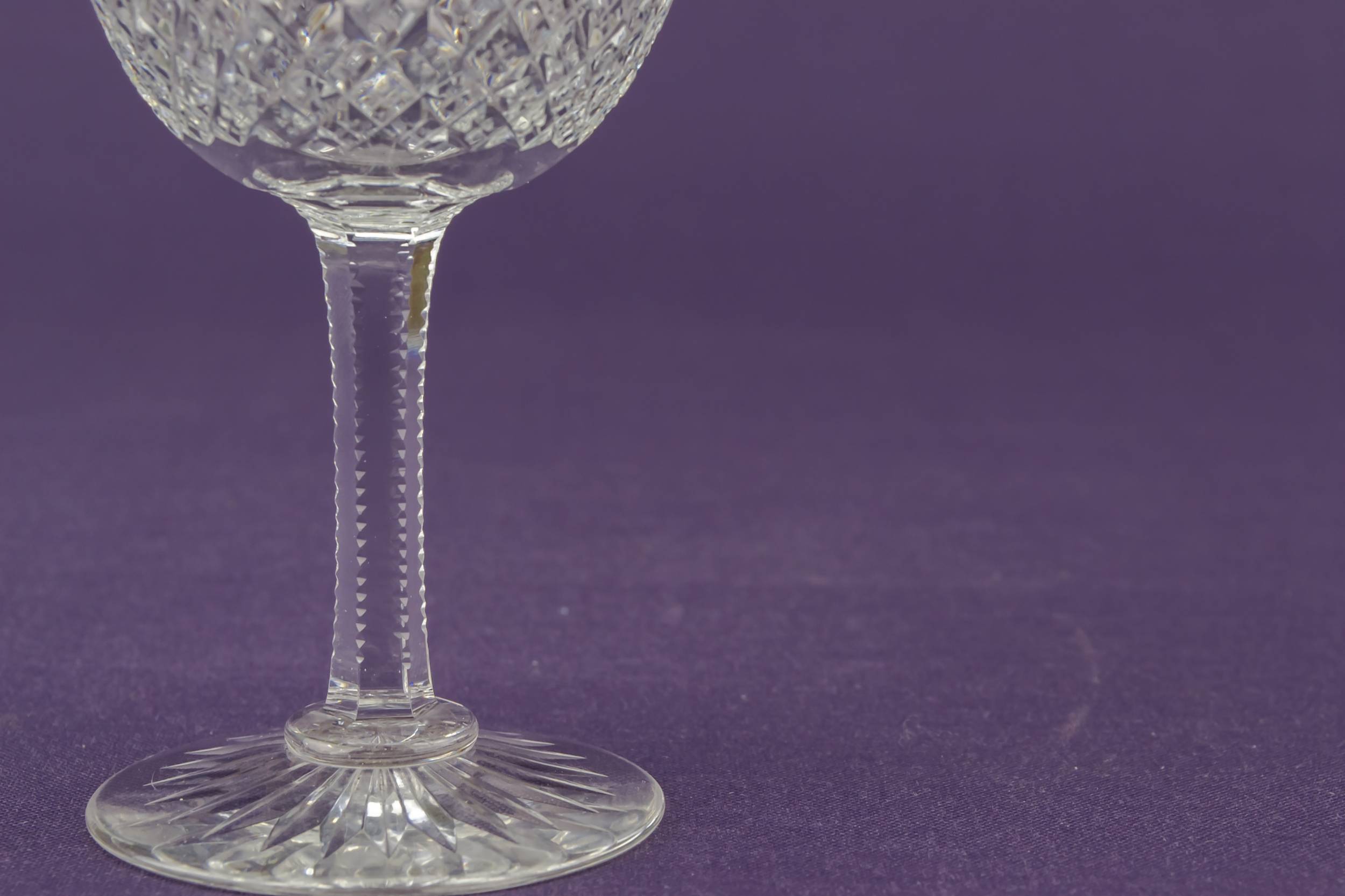 Crystal Opulent Diamond — 6 cut glass port glasses 2