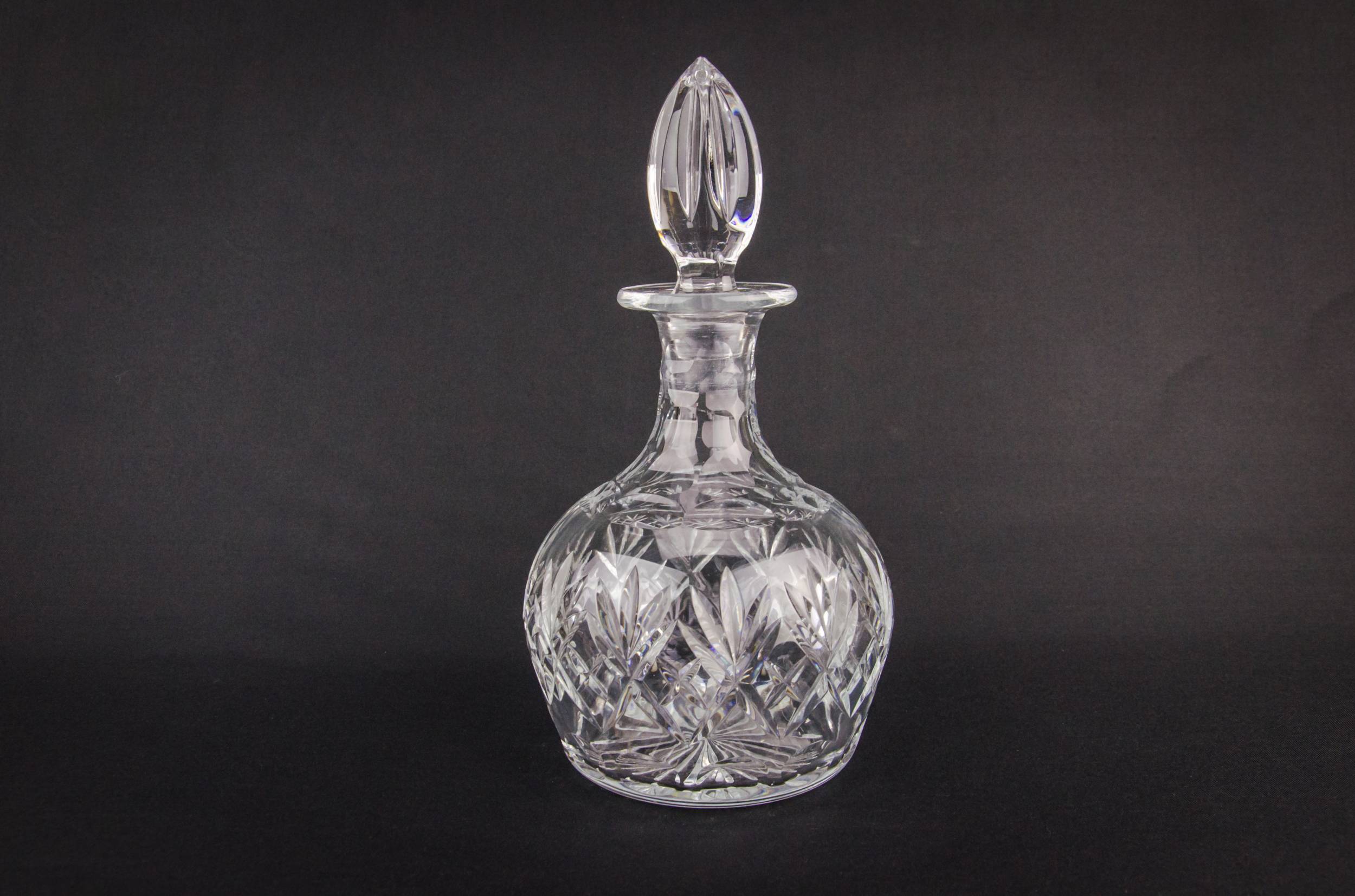 Cut Glass Crystal — Cut glass globular decanter 4