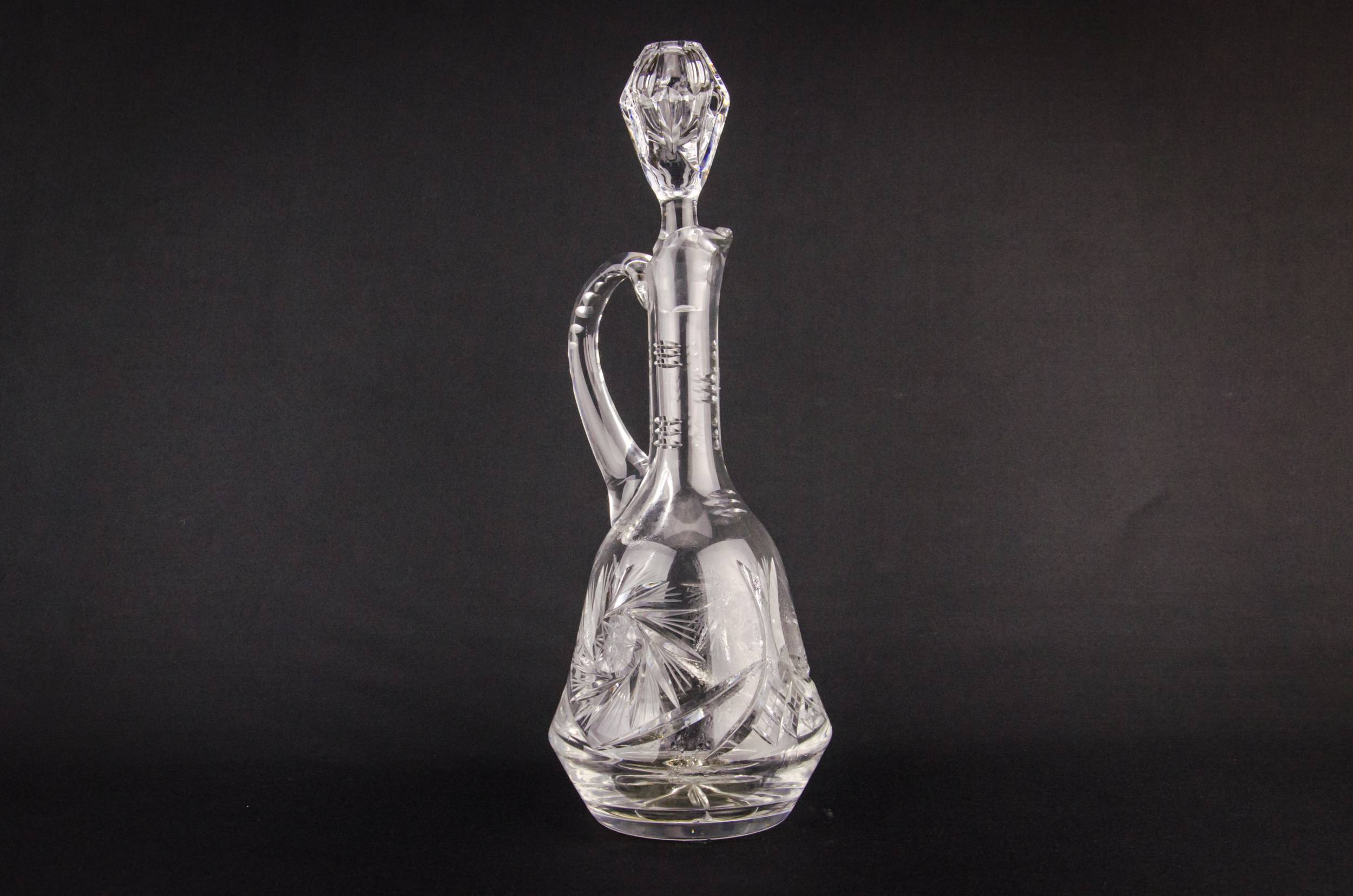 Cut Glass Crystal — Cut glass wine decanter 5