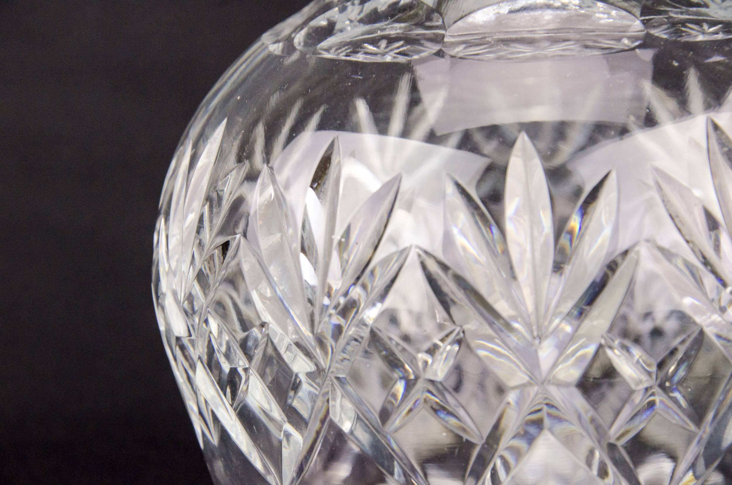 Cut Glass Crystal — Cut glass globular decanter 2