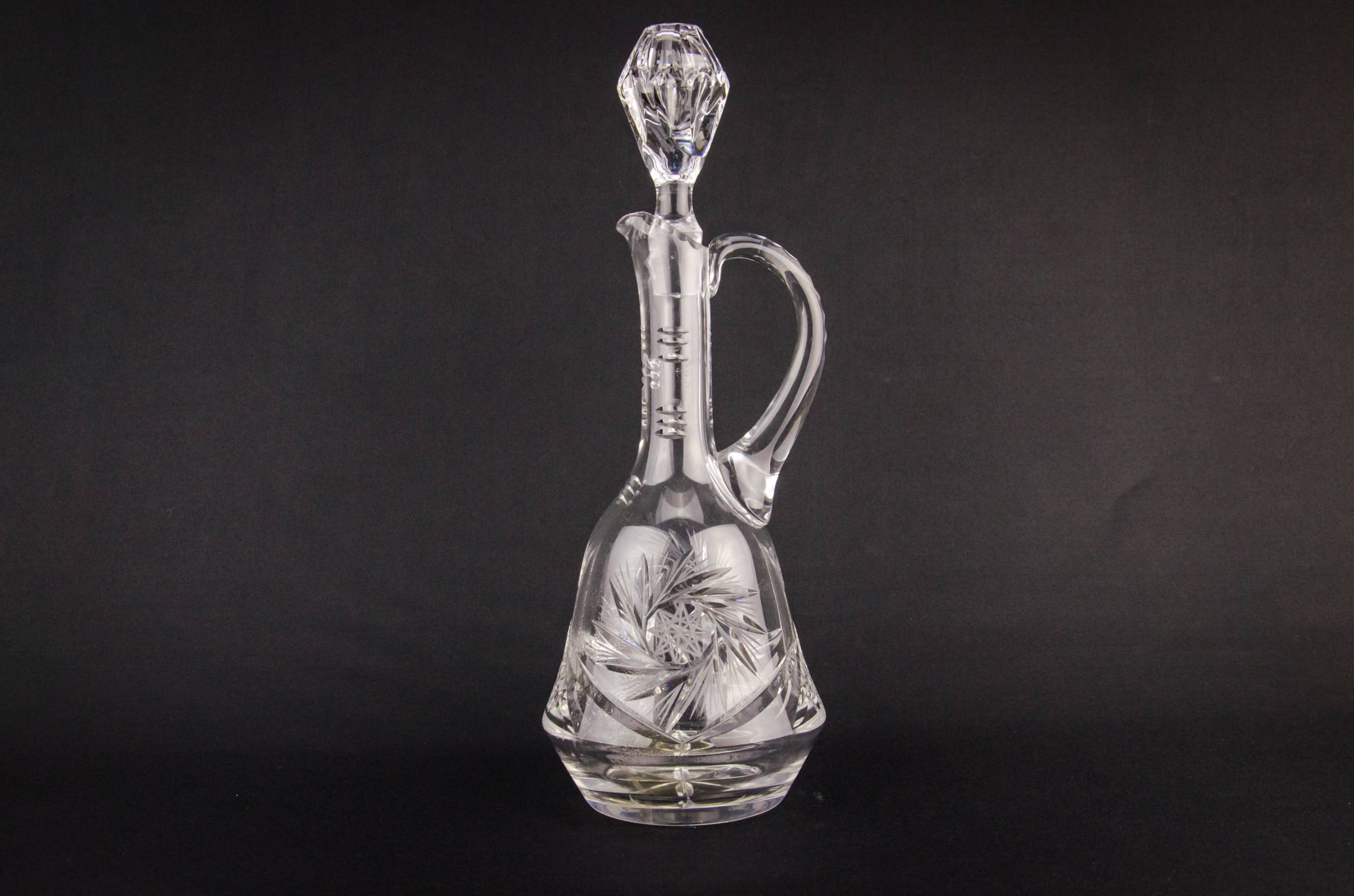 Cut Glass Crystal — Cut glass wine decanter 6