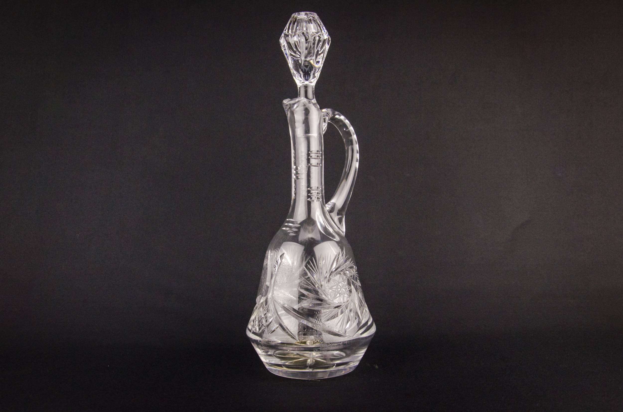 Cut Glass Crystal — Cut glass wine decanter 4