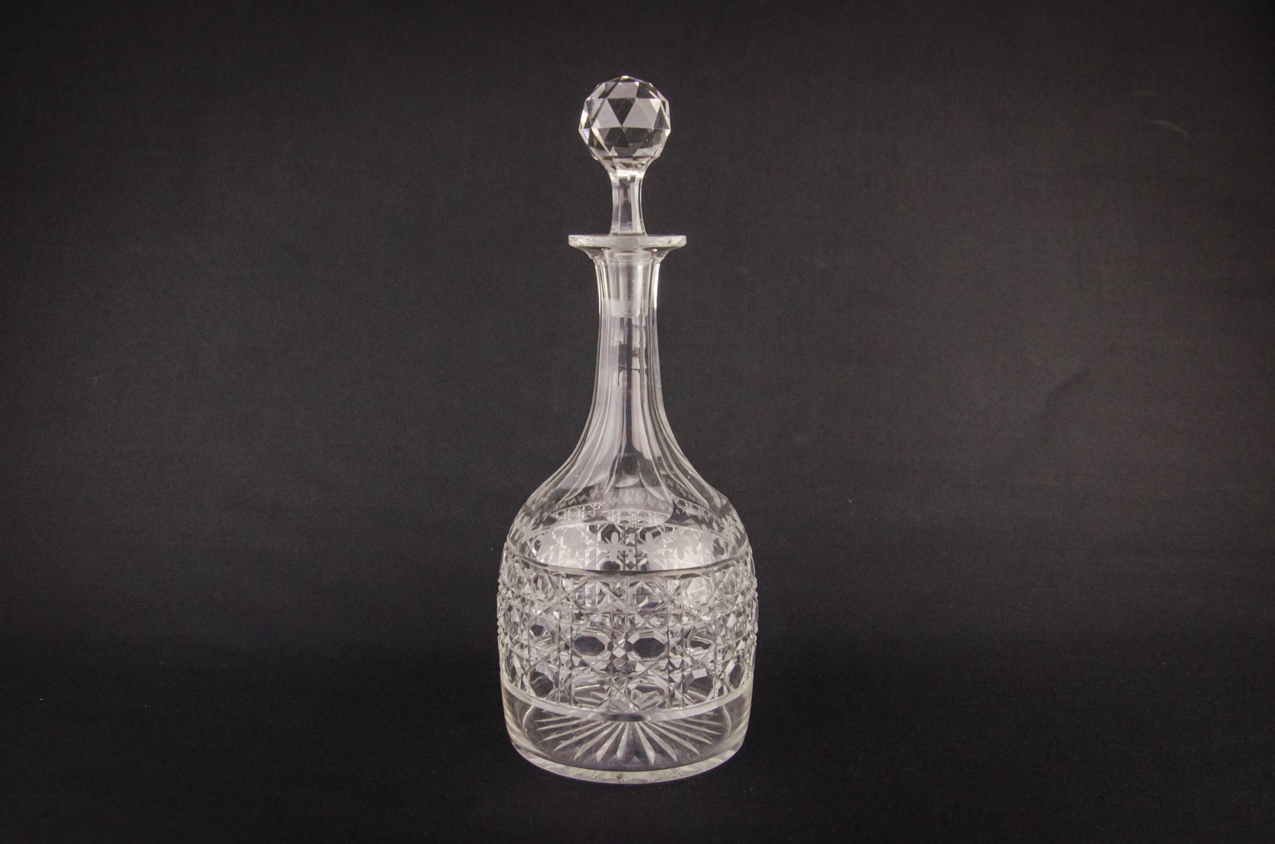 Cut Glass Crystal — Cut glass sherry decanter