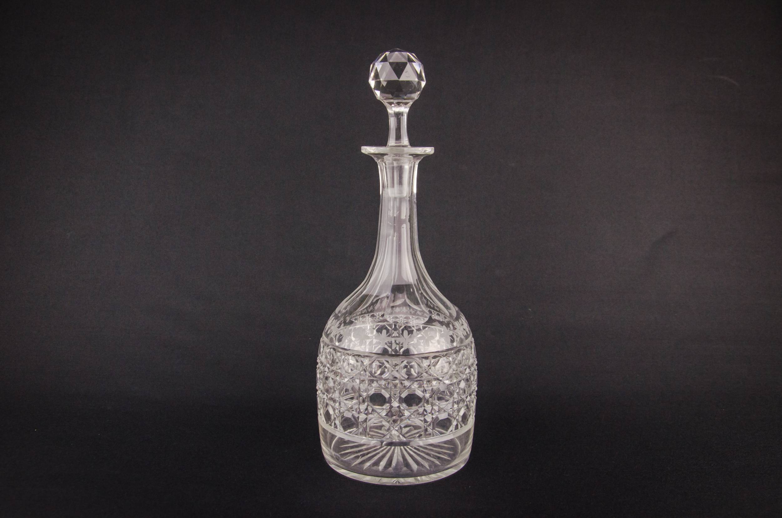 Cut Glass Crystal — Cut glass sherry decanter 3