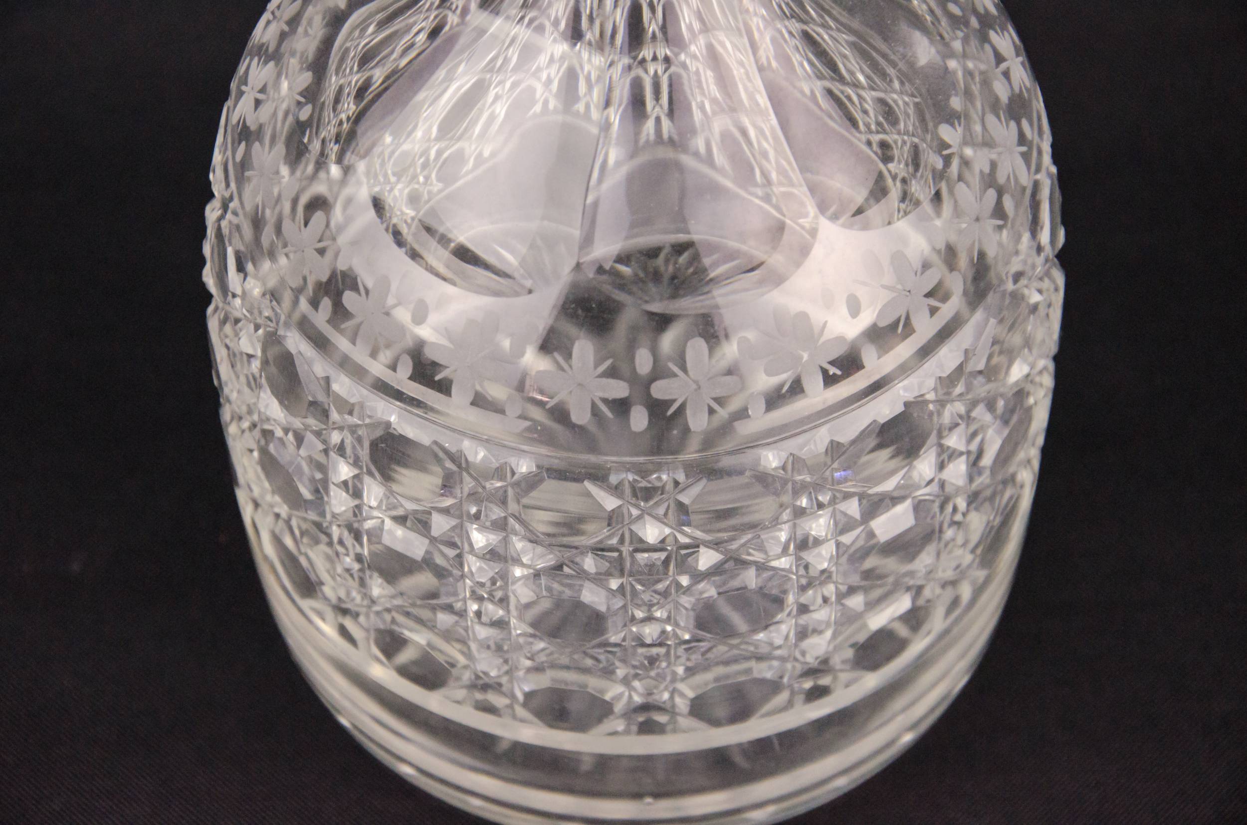 Cut Glass Crystal — Cut glass sherry decanter 2