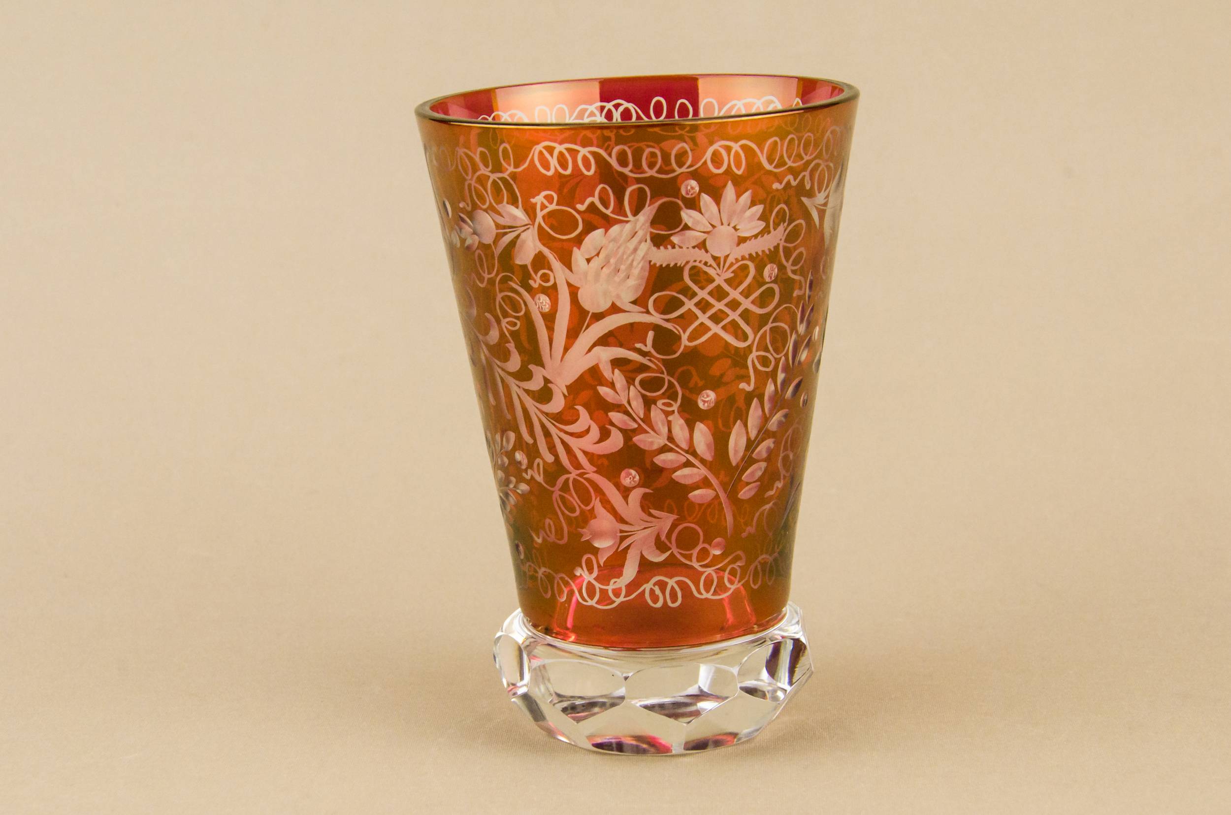 Red Vintage Large — Red whisky glass 2