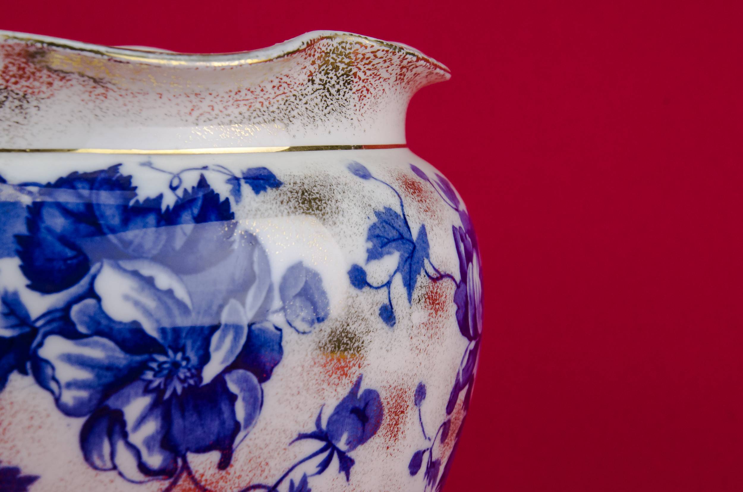 Beautiful Blue And — Blue Art Nouveau planter 1