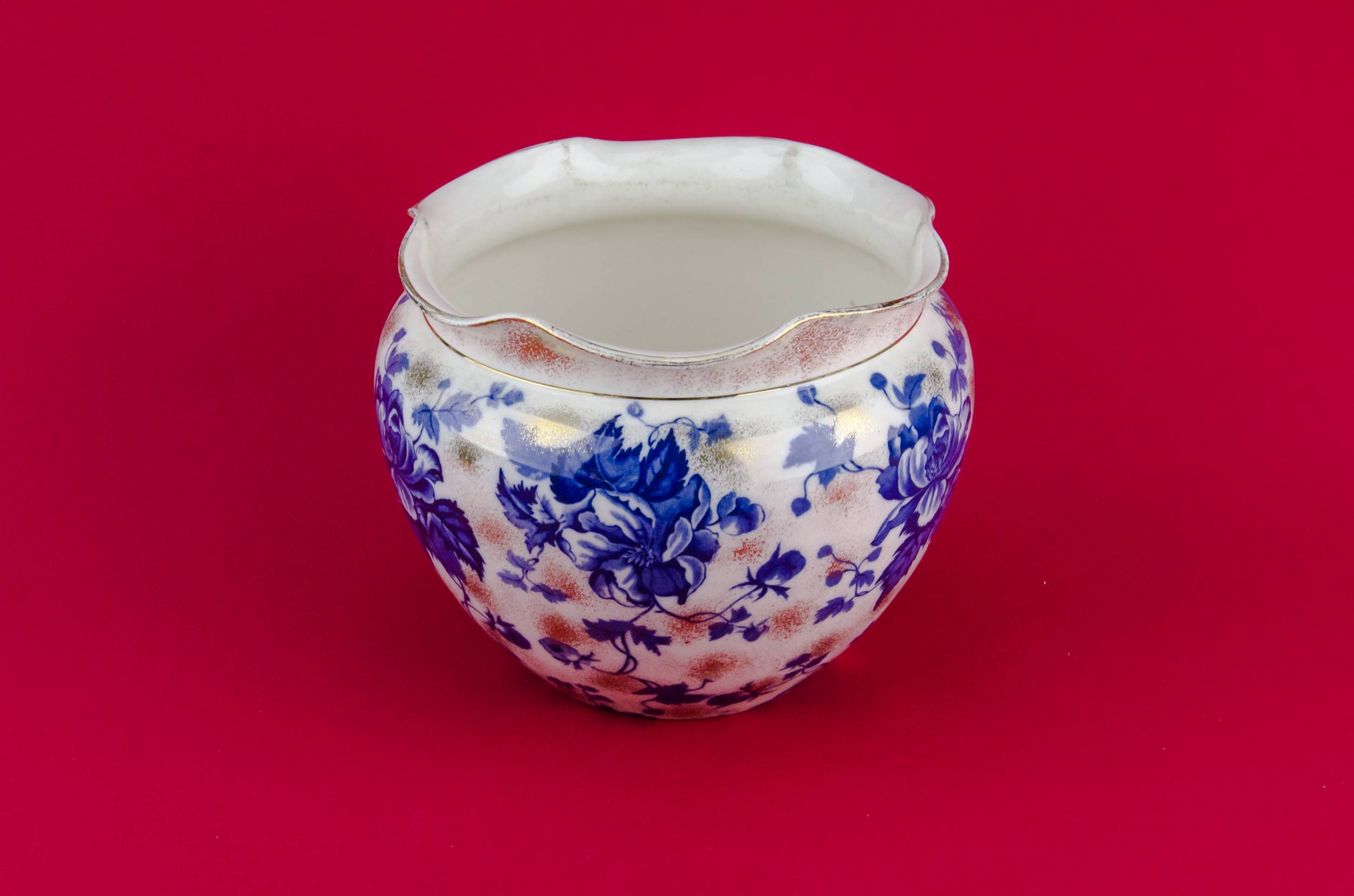 Beautiful Blue And — Blue Art Nouveau planter