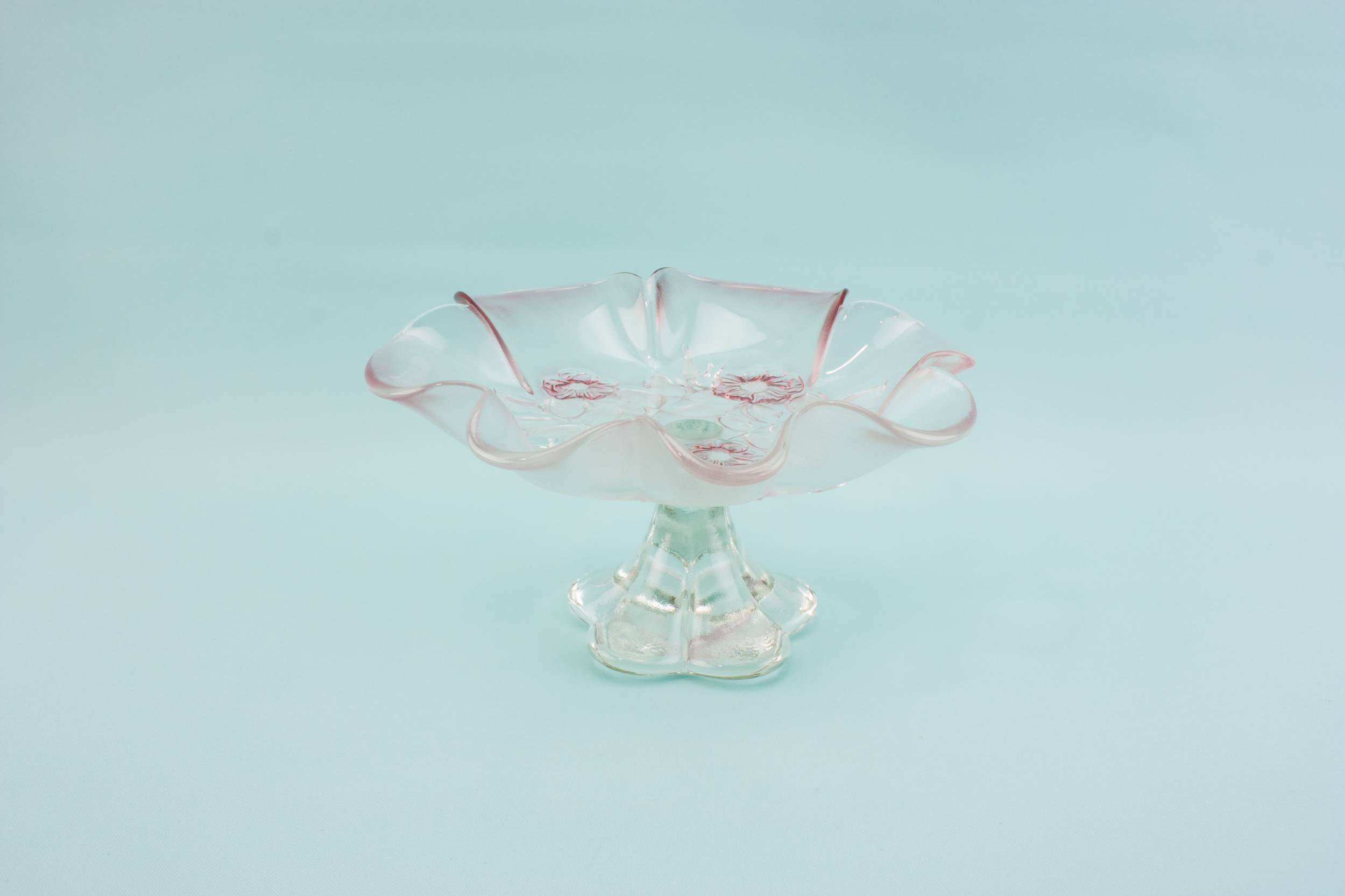 Vintage Pressed Glass — Pressed glass stem bowl