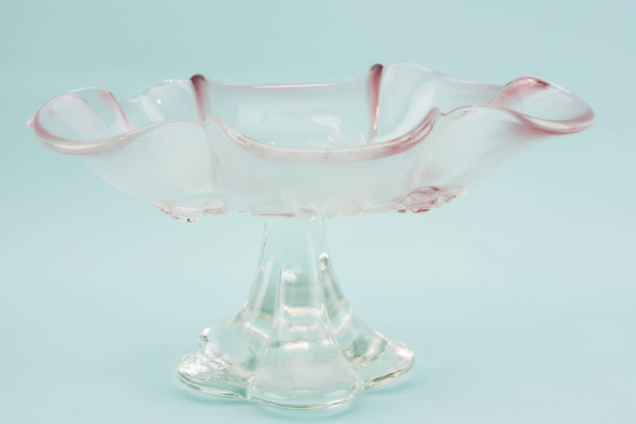 Vintage Pressed Glass — Pressed glass stem bowl 3