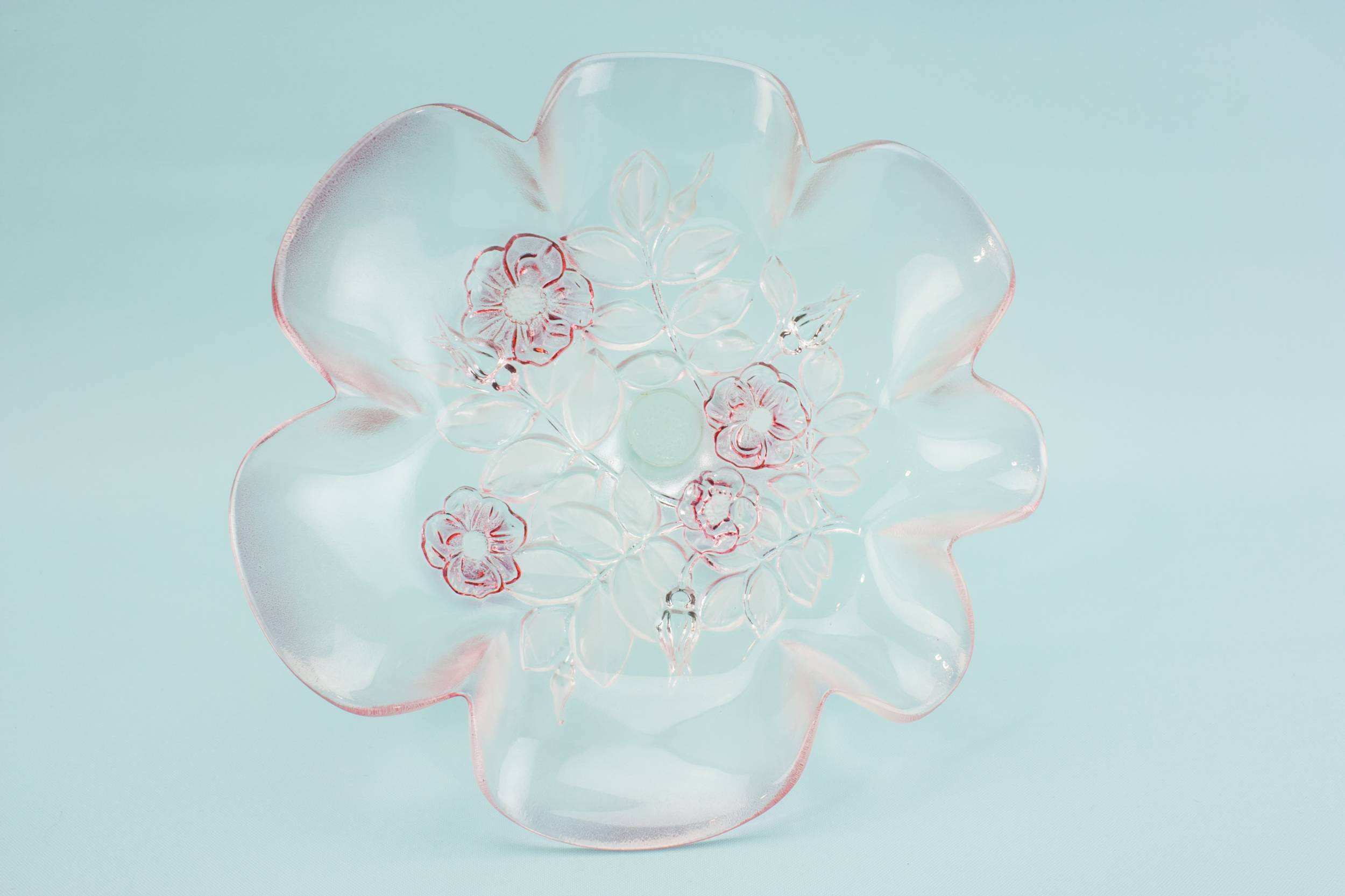 Vintage Pressed Glass — Pressed glass stem bowl 1
