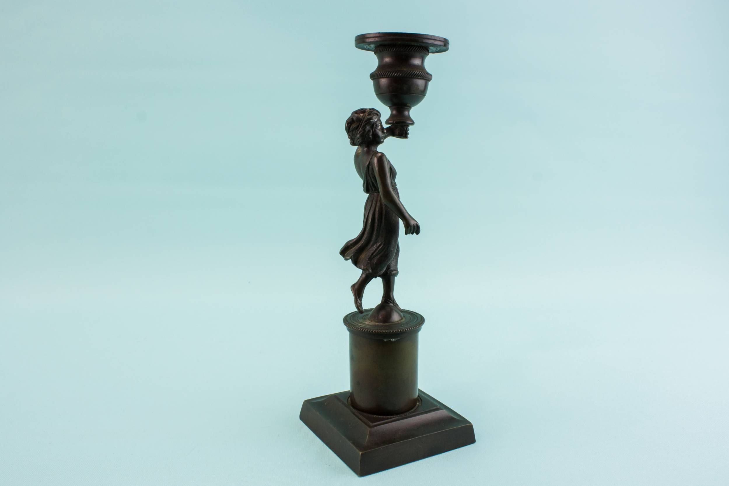 Retro Vintage Brass — 2 retro brass candlesticks 9
