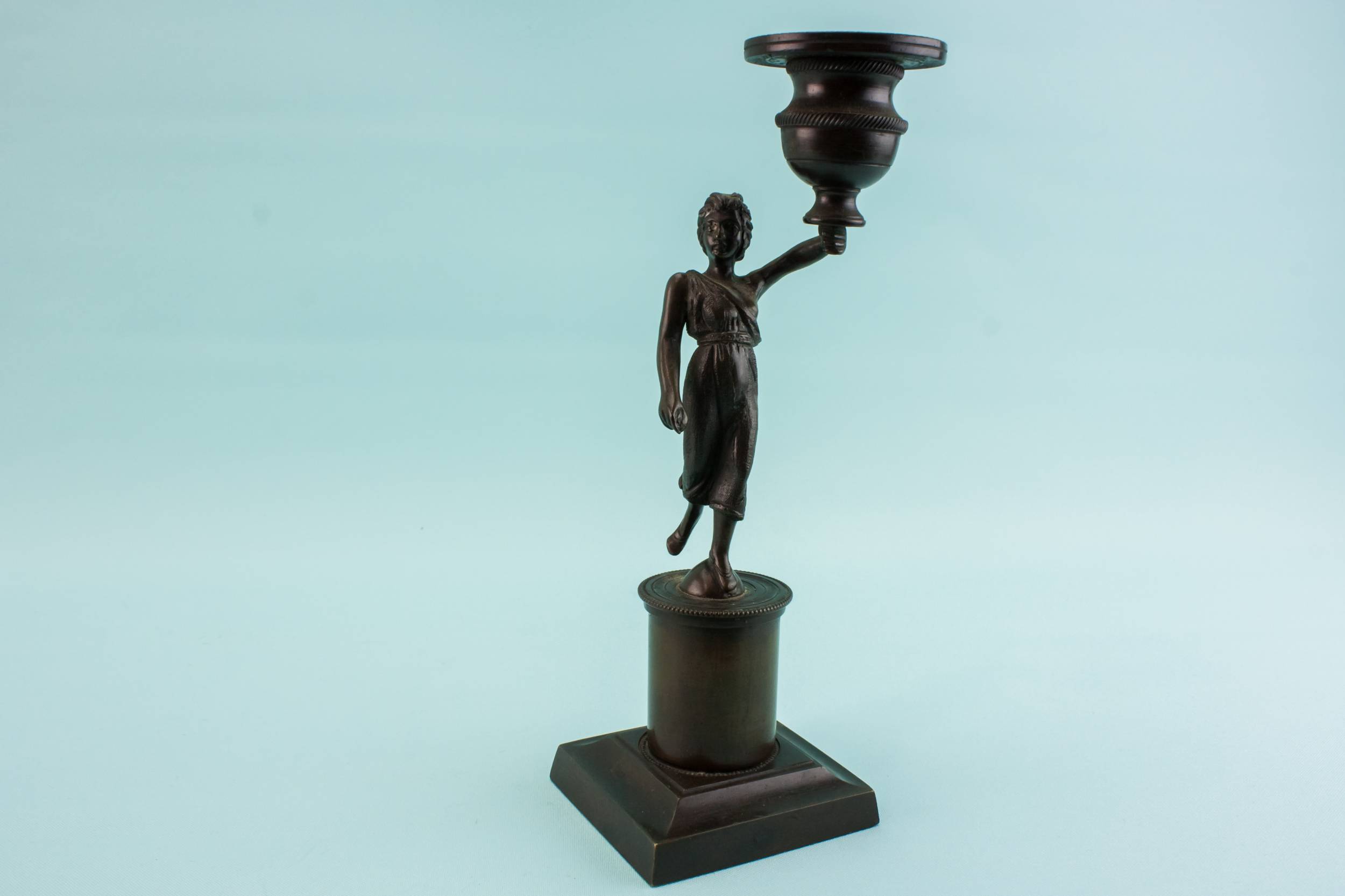 Retro Vintage Brass — 2 retro brass candlesticks 10