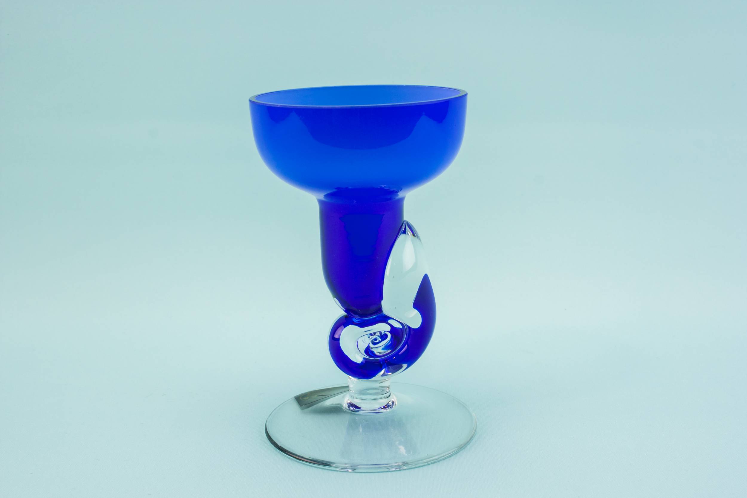 Vintage Glass Small — Glass Modernist candlestick