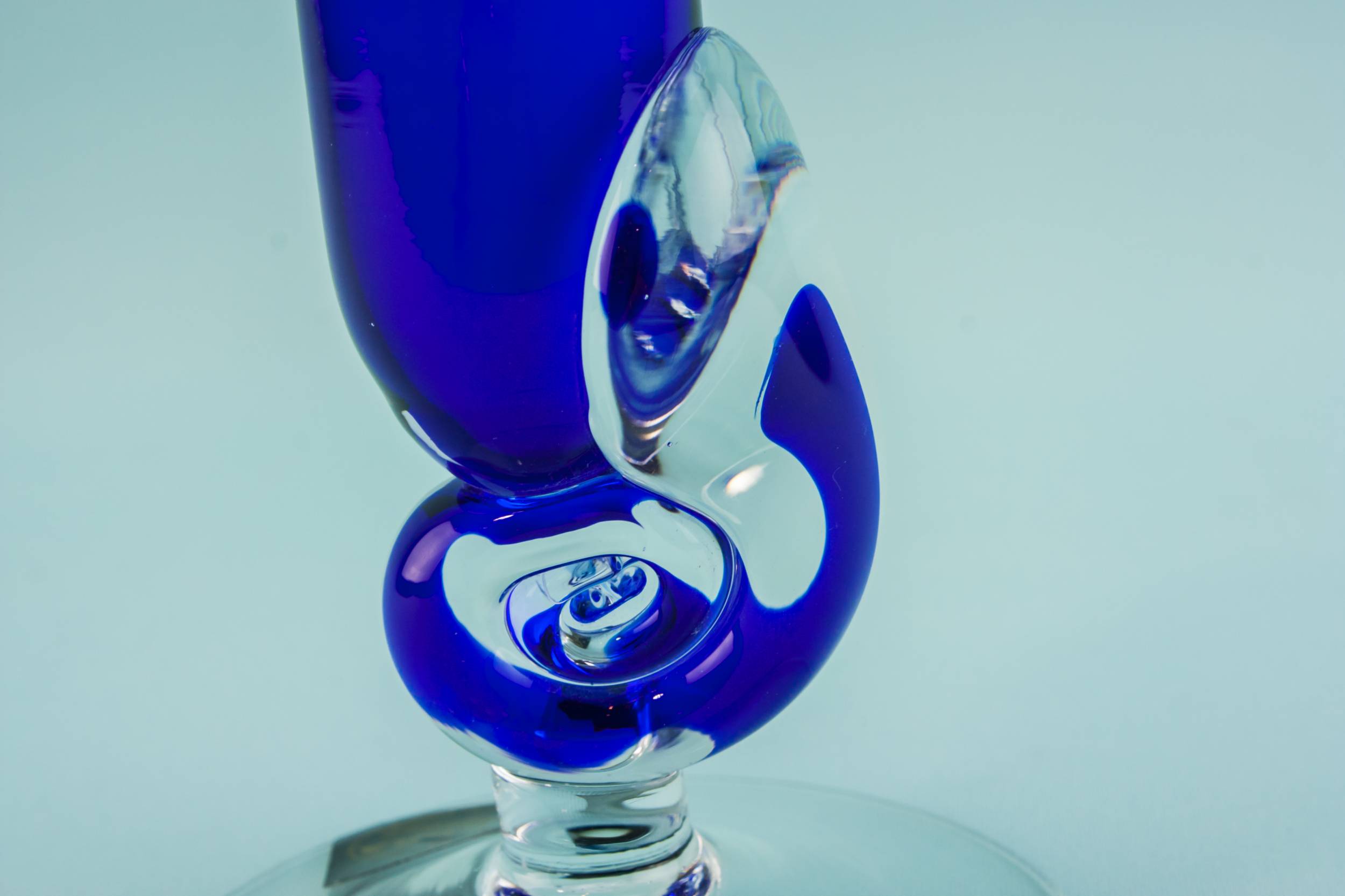 Vintage Glass Small — Glass Modernist candlestick 4