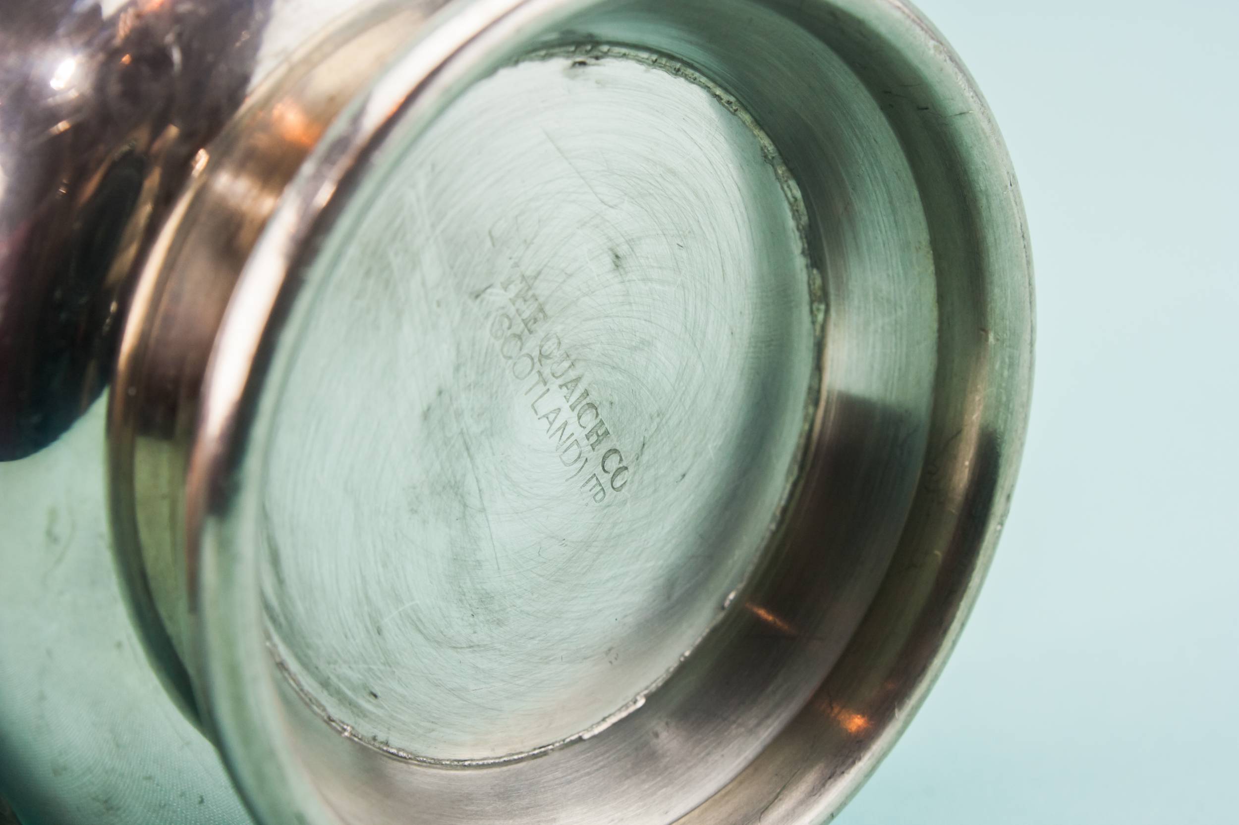 Scottish Traditional Metal — Engraved metal quaich 4