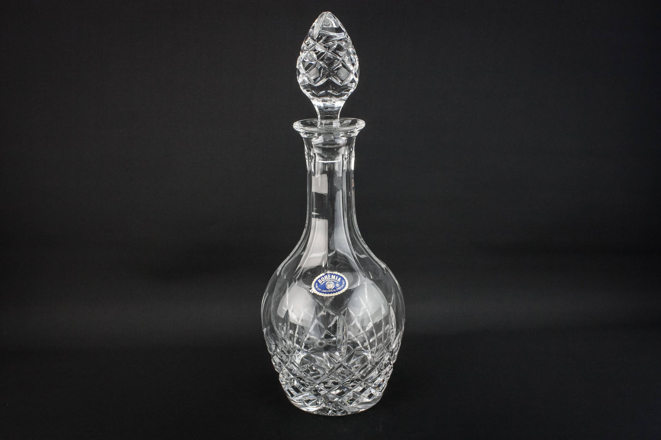 Retro Large Sherry — Cut glass ovoid decanter
