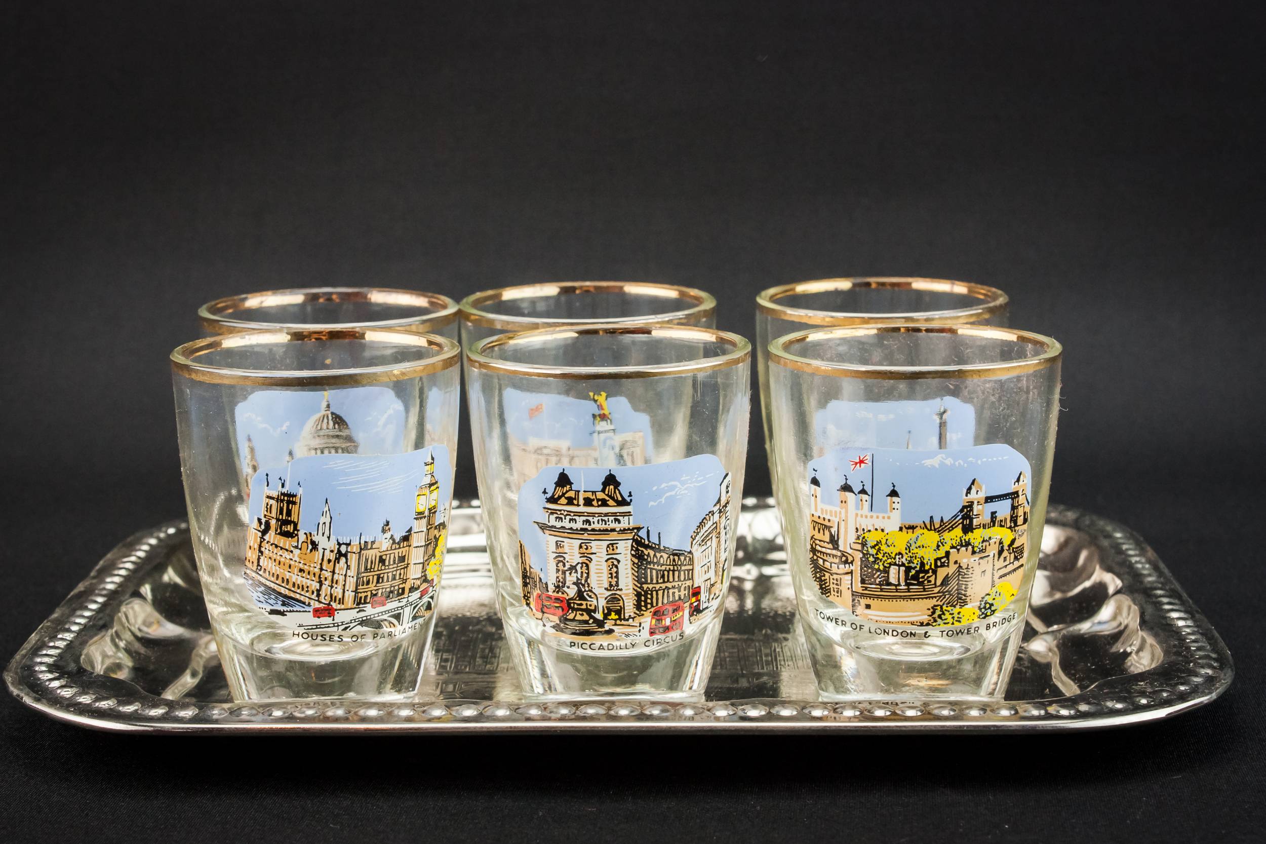Moulded Vintage London — 6 London shot glasses 2