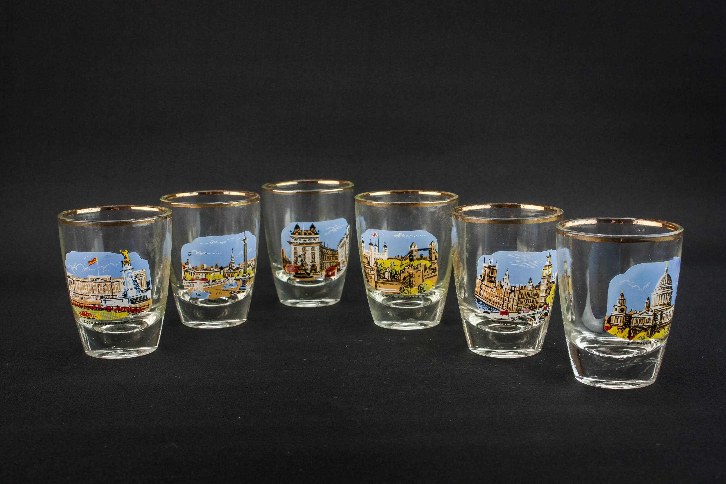 Moulded Vintage London — 6 London shot glasses 4