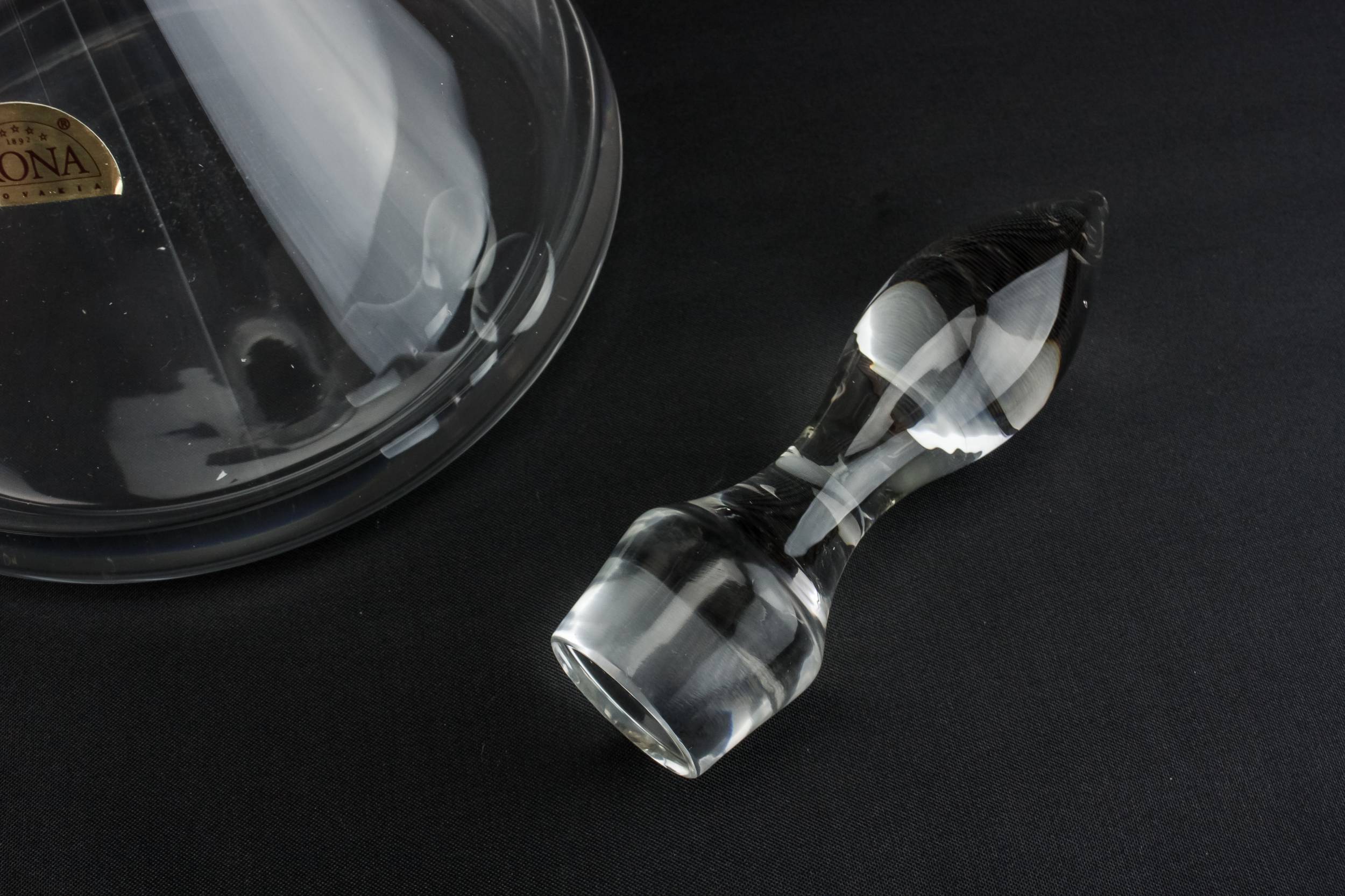 Pyramid Blown Glass — Blown glass port ship decanter 1