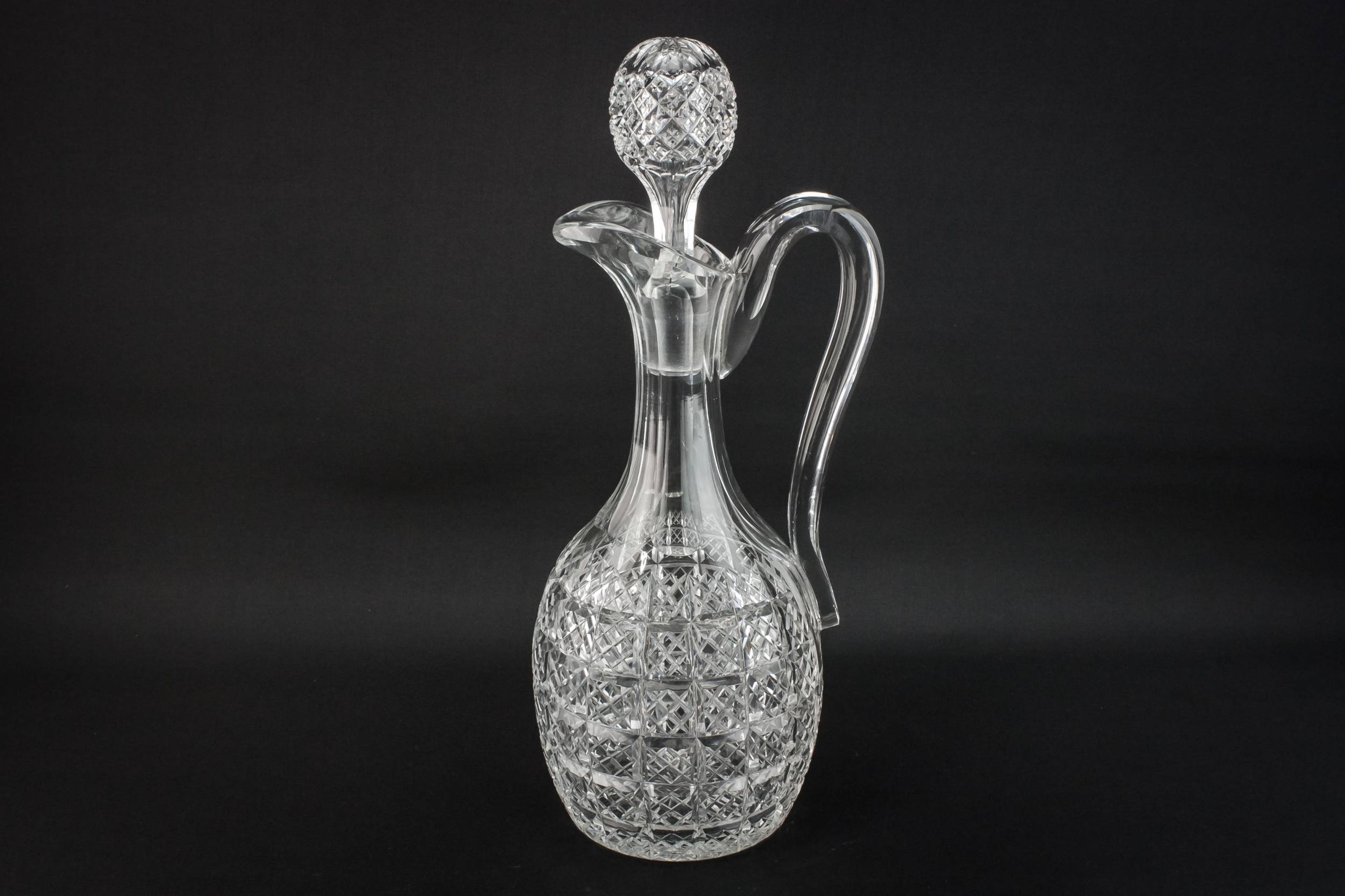 Retro Vintage Port — Cut glass barrel carafe