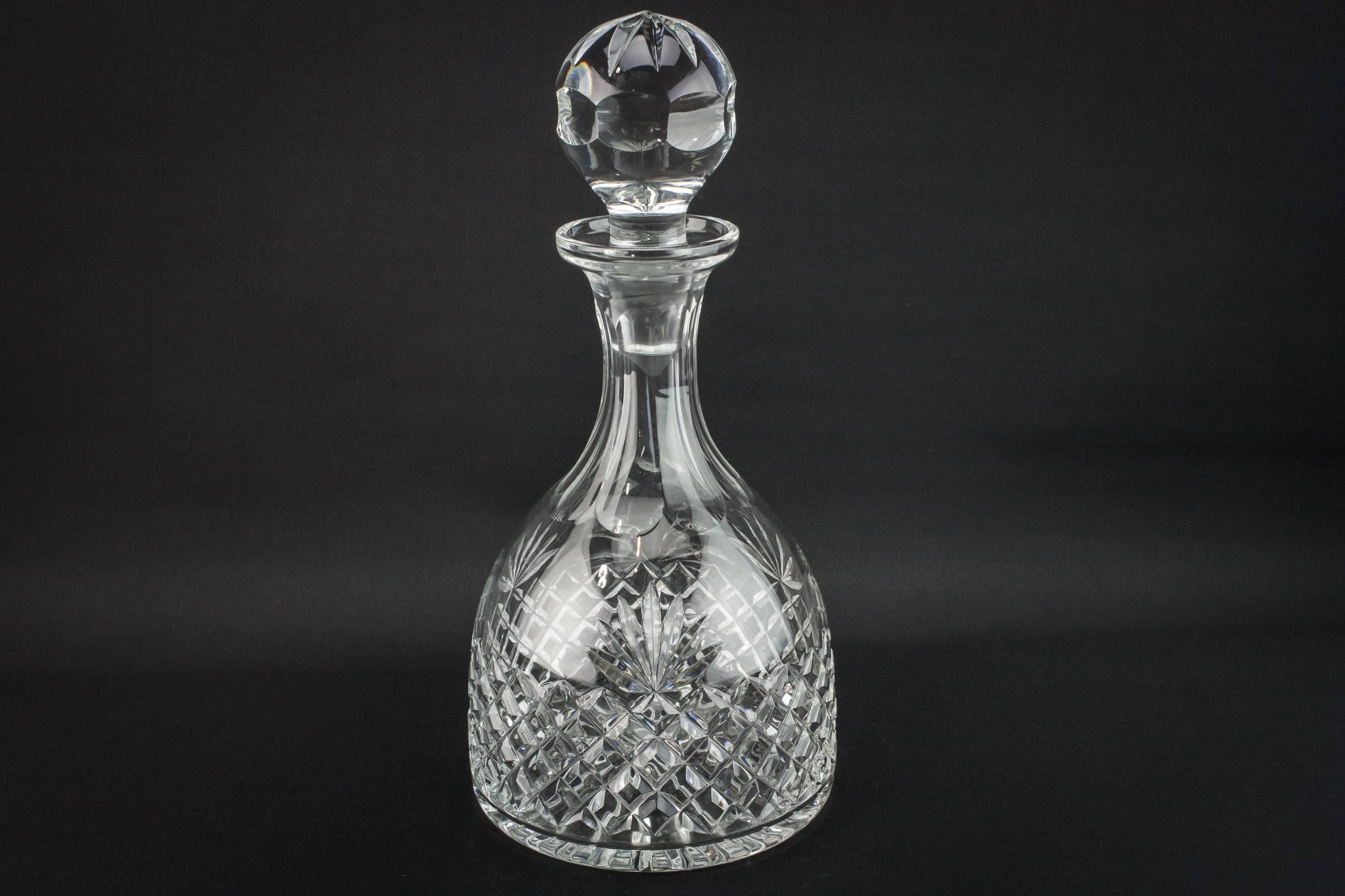 Retro Cut Glass — Cut glass mallet decanter