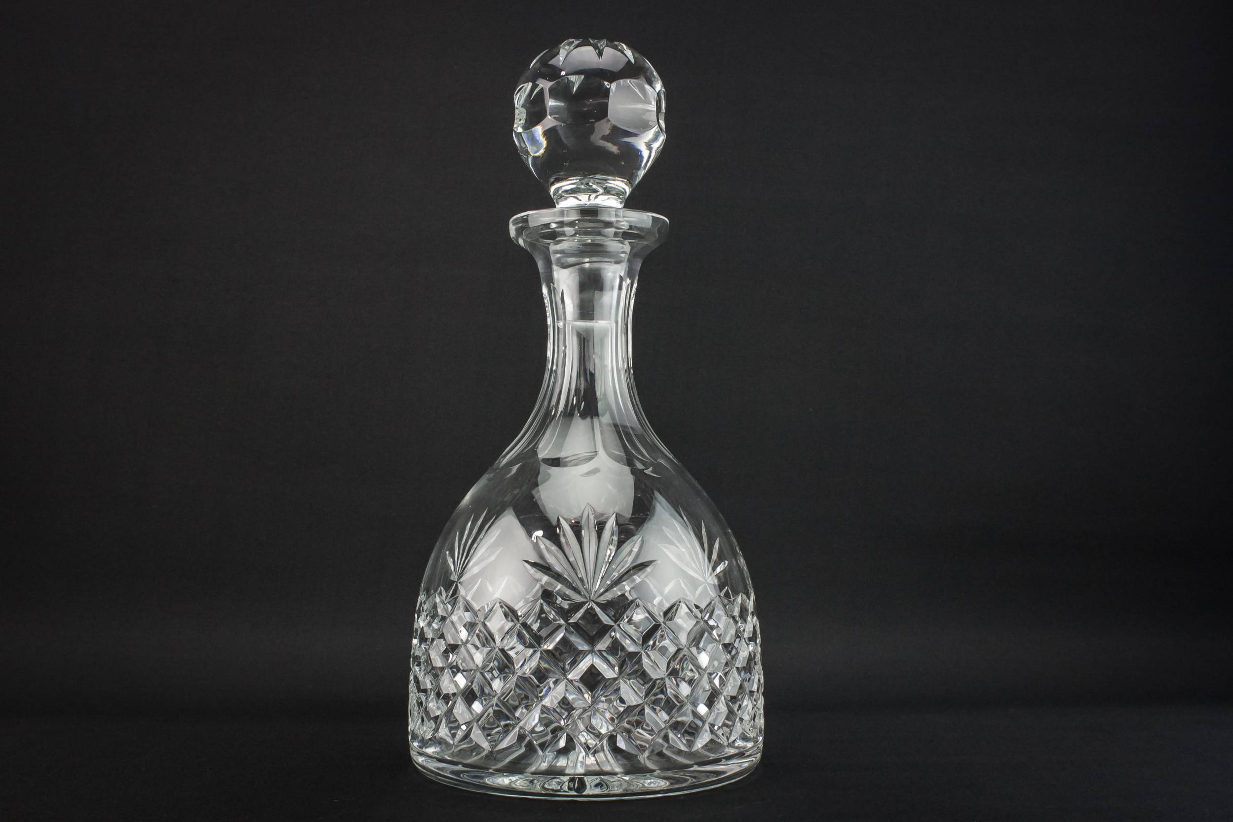 Retro Cut Glass — Cut glass mallet decanter 1