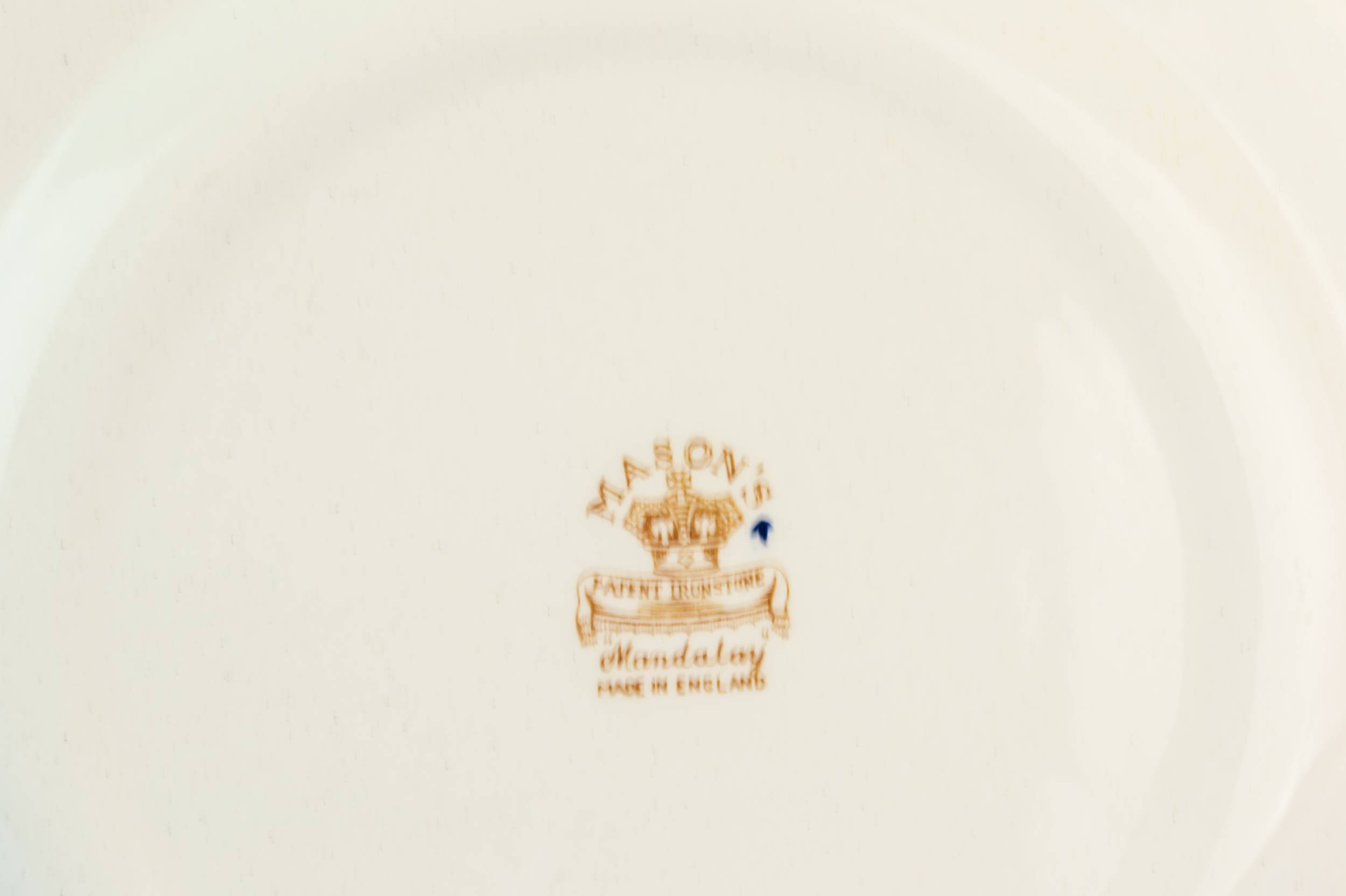 Vintage Retro Masons — Blue and white cake plate 2