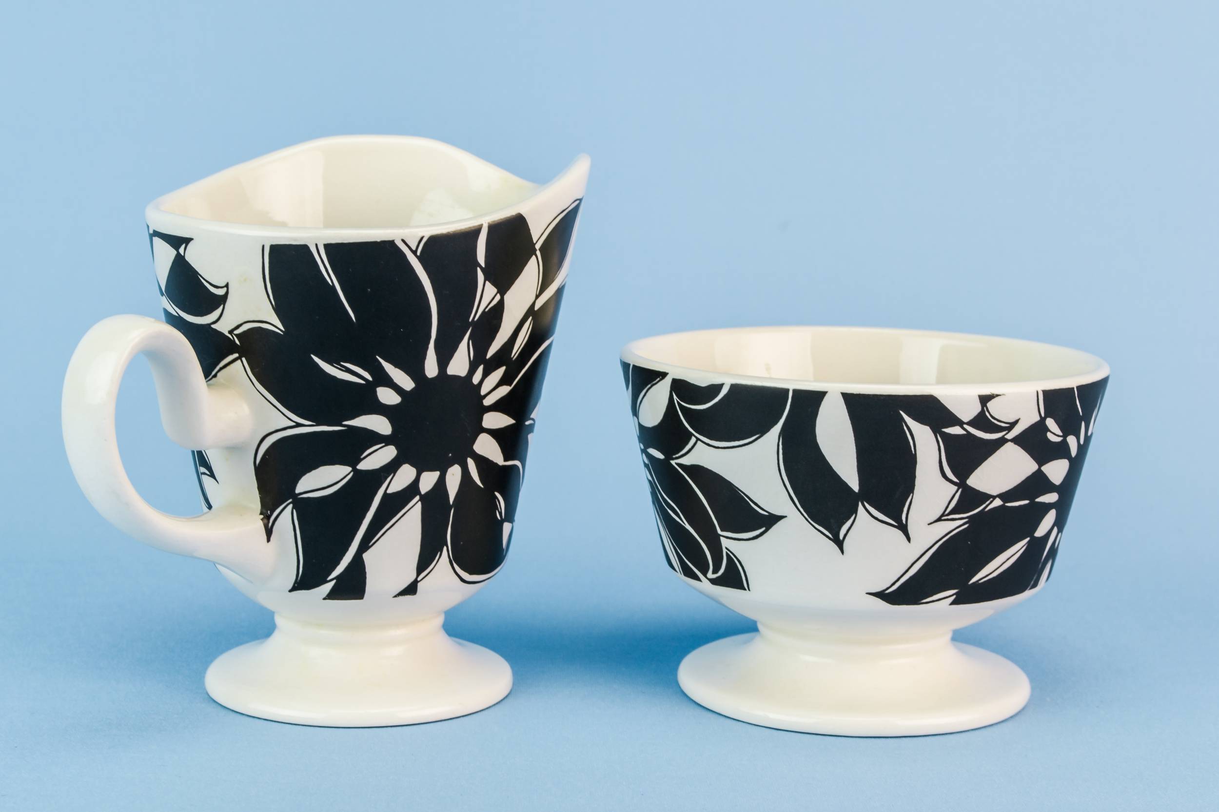 Slick Black Milk — Black creamer & sugar bowl 1