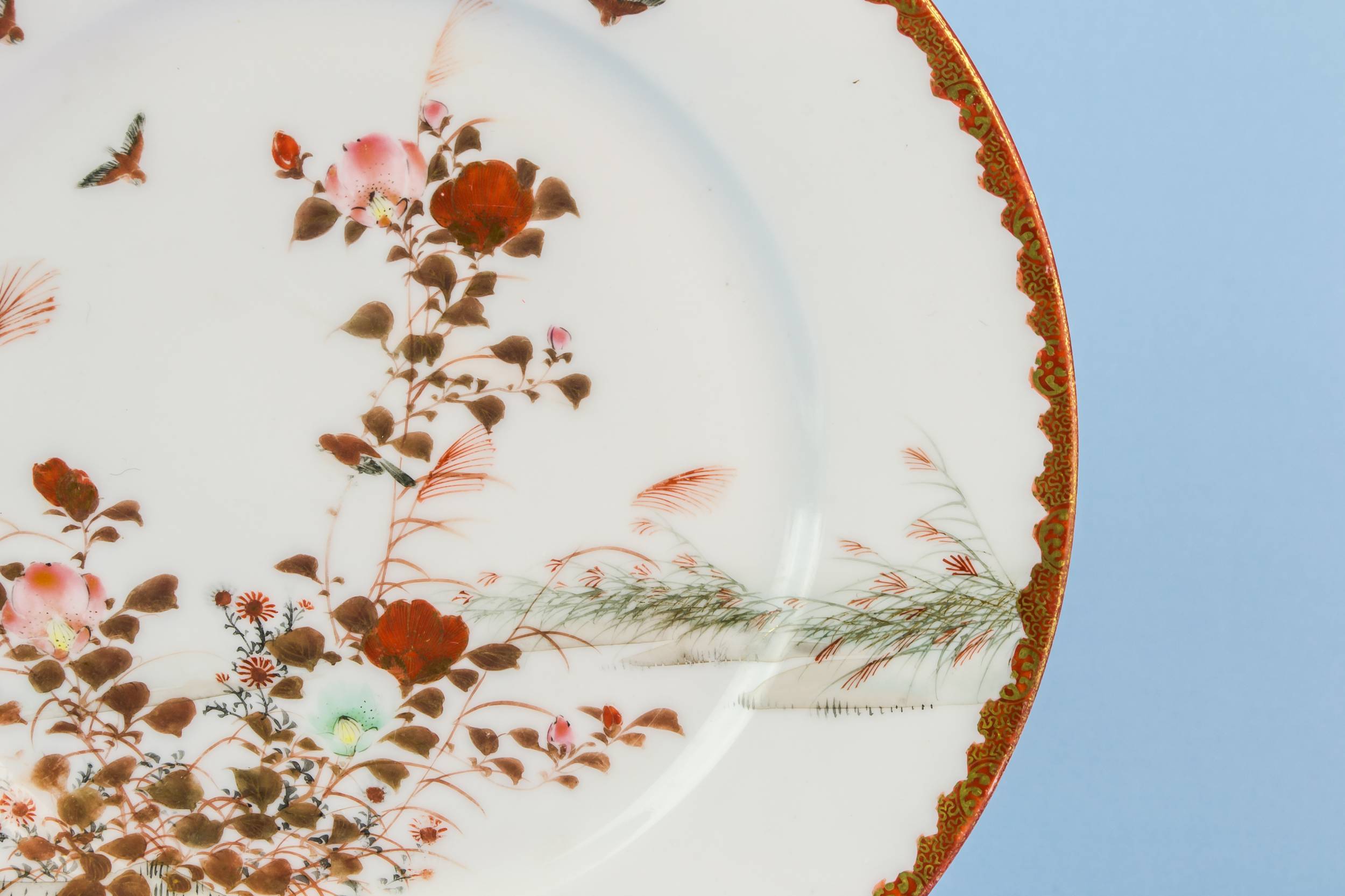 Medium Antique Birds — 2 Kutani serving dishes 4