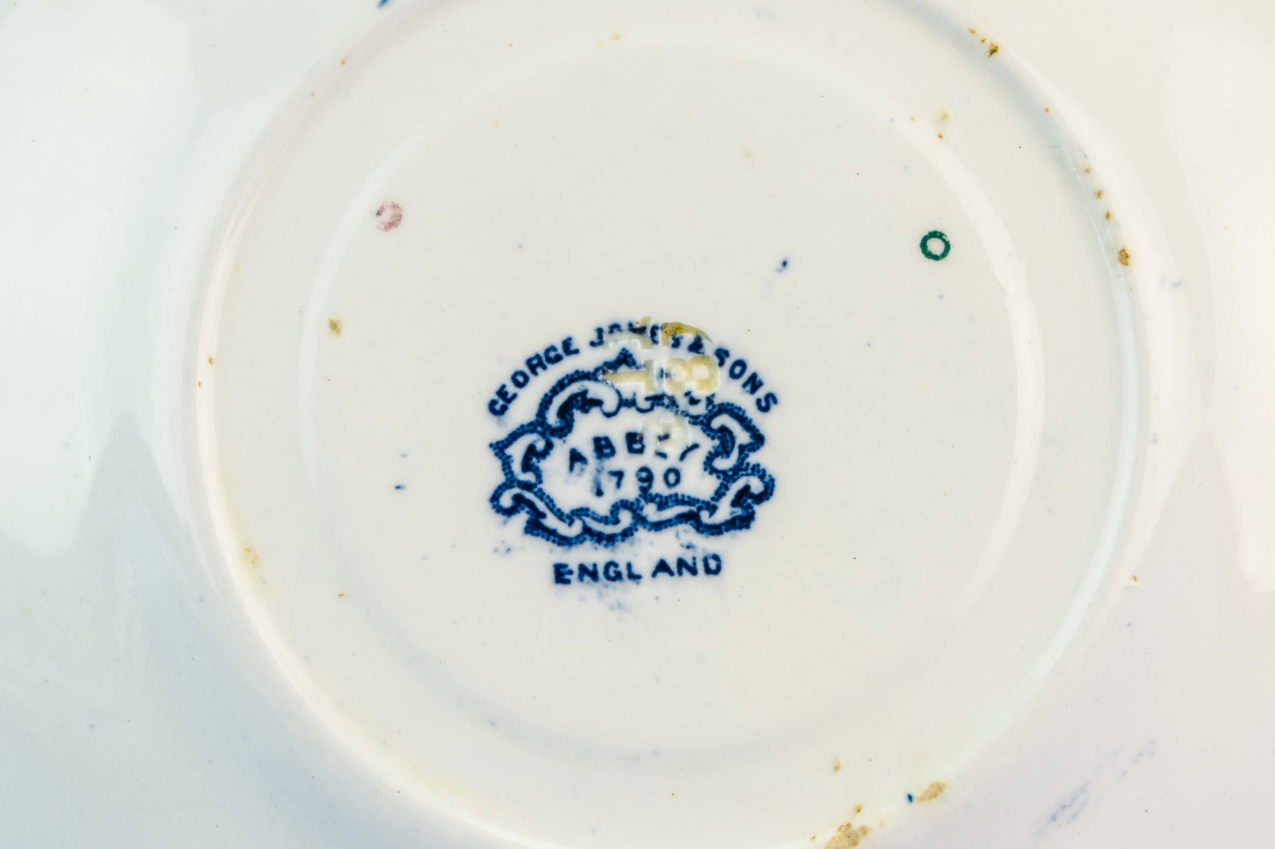 Elegant Pottery Saucer — Blue and white tea set 3