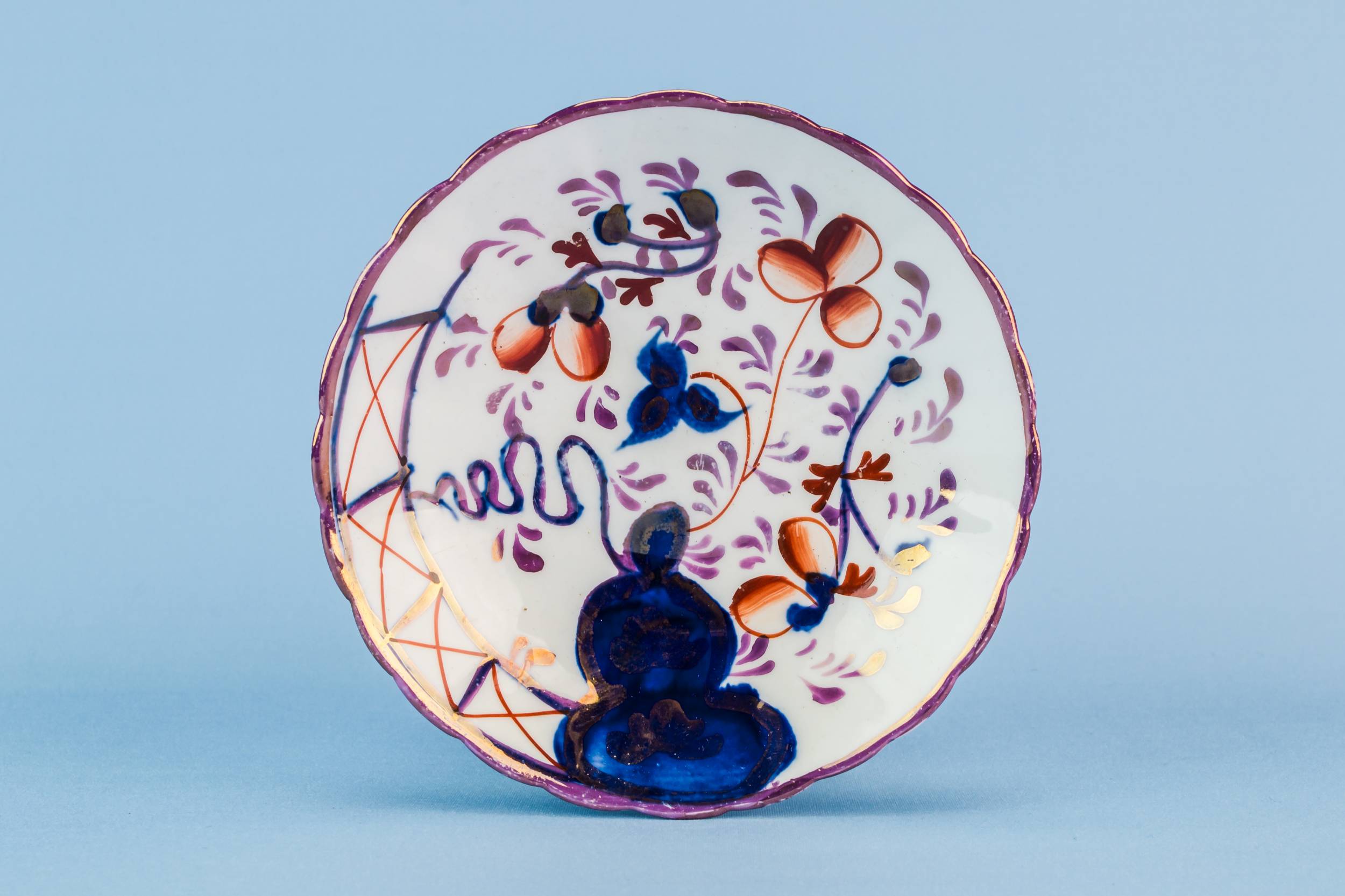 Victorian Traditional Allertons — 6 Gaudy Welsh saucers