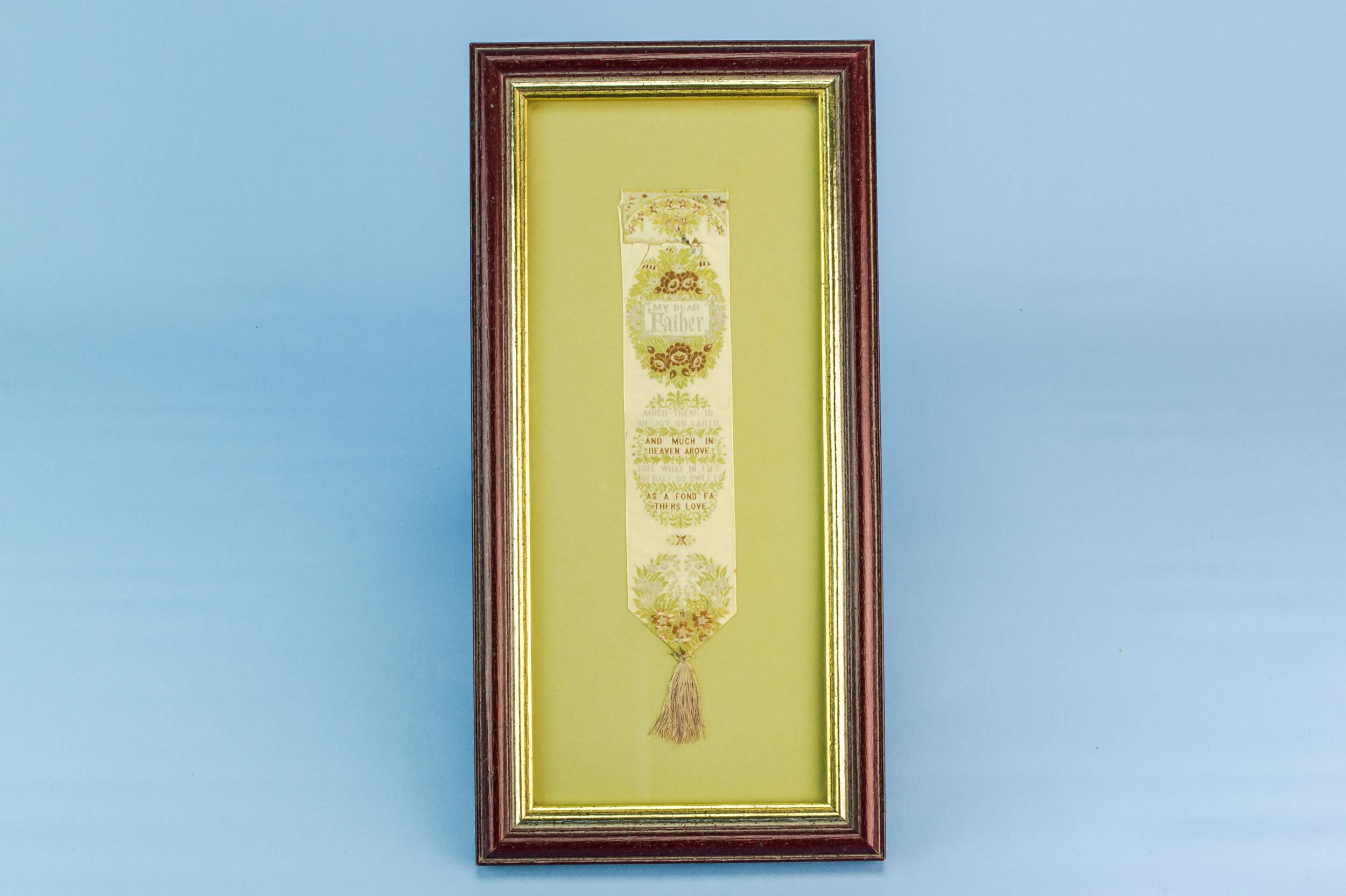 Framed Silk Embroidered — Framed silk bookmark