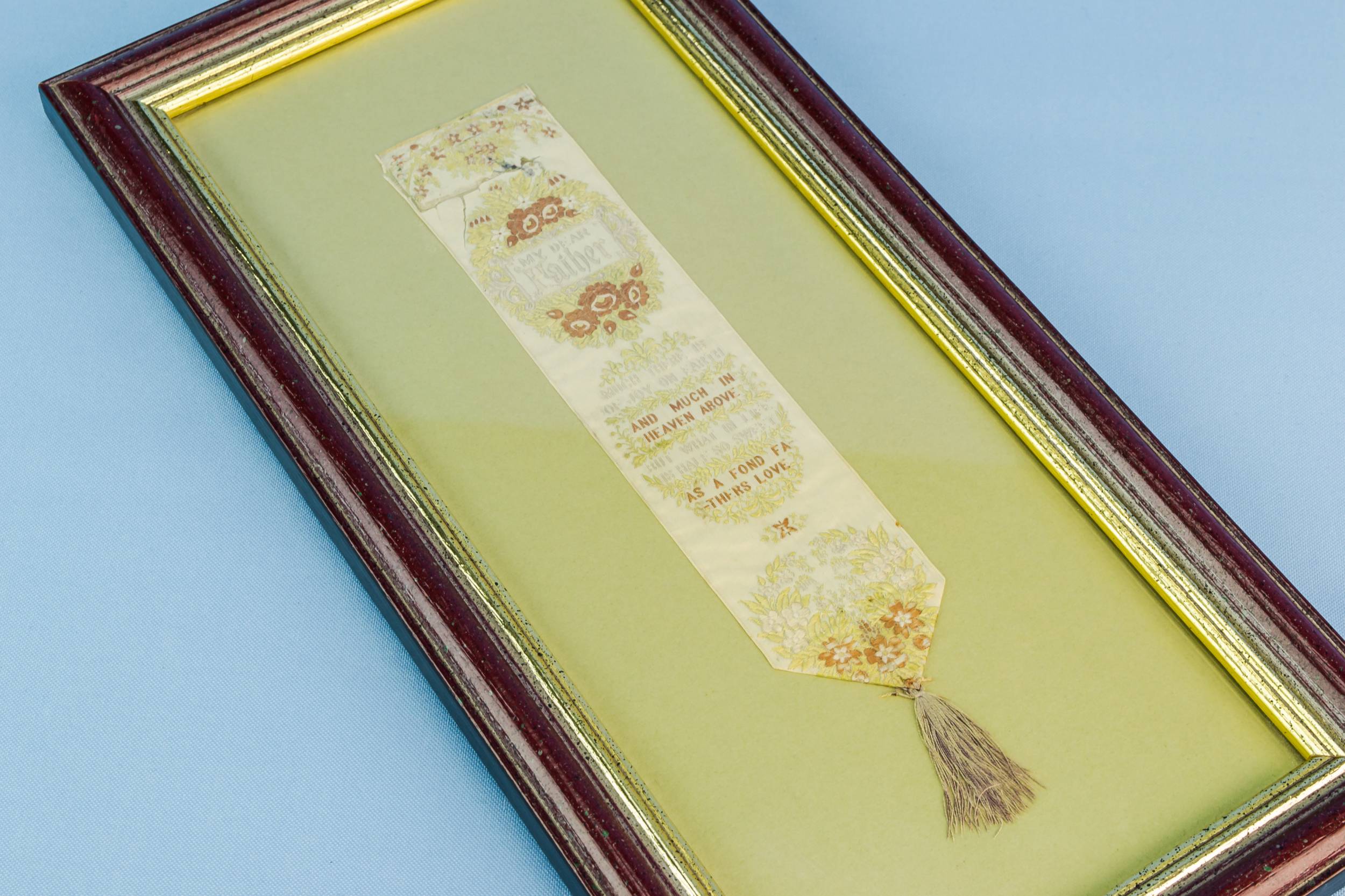 Framed Silk Embroidered — Framed silk bookmark 1