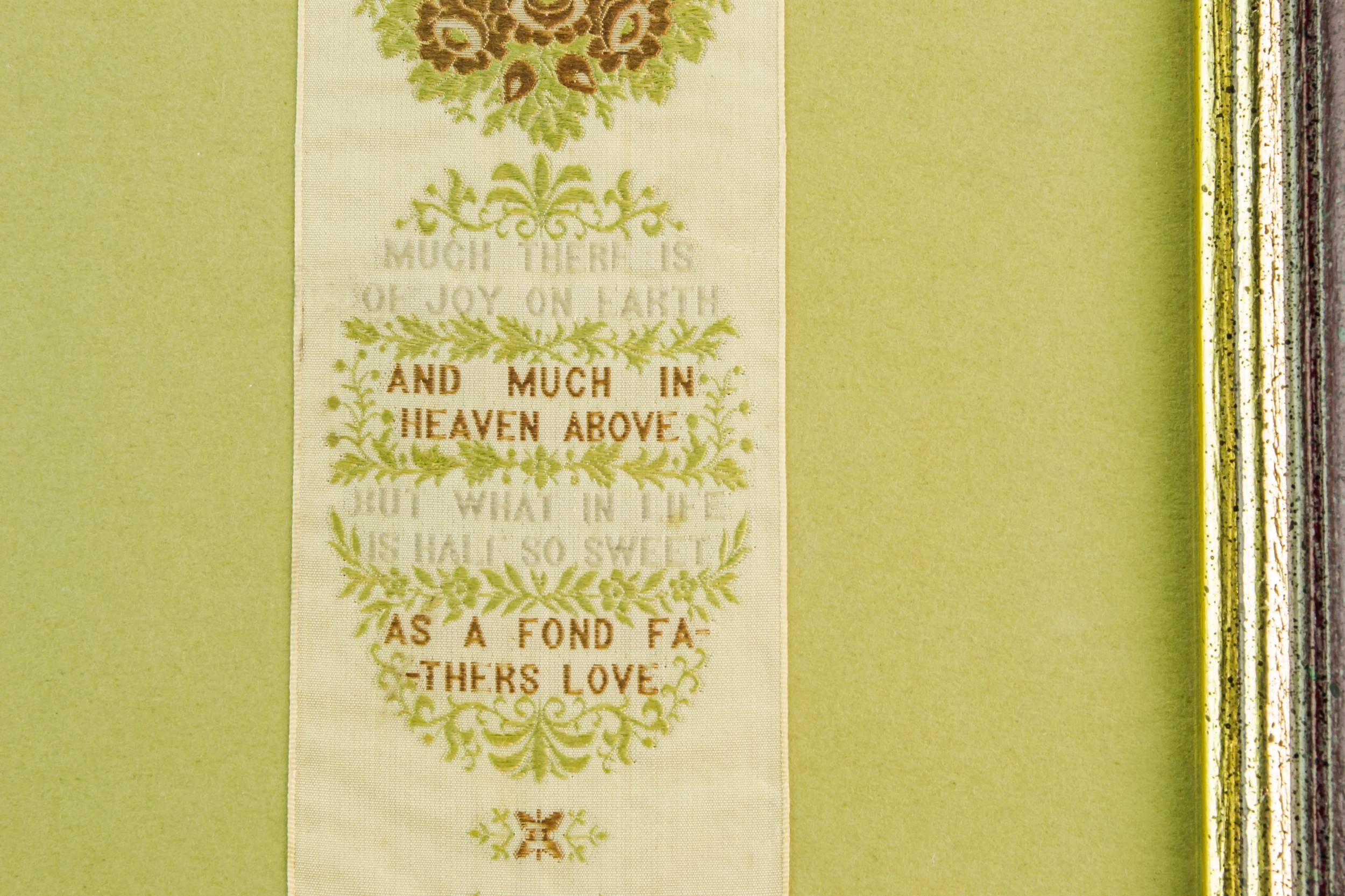 Framed Silk Embroidered — Framed silk bookmark 3