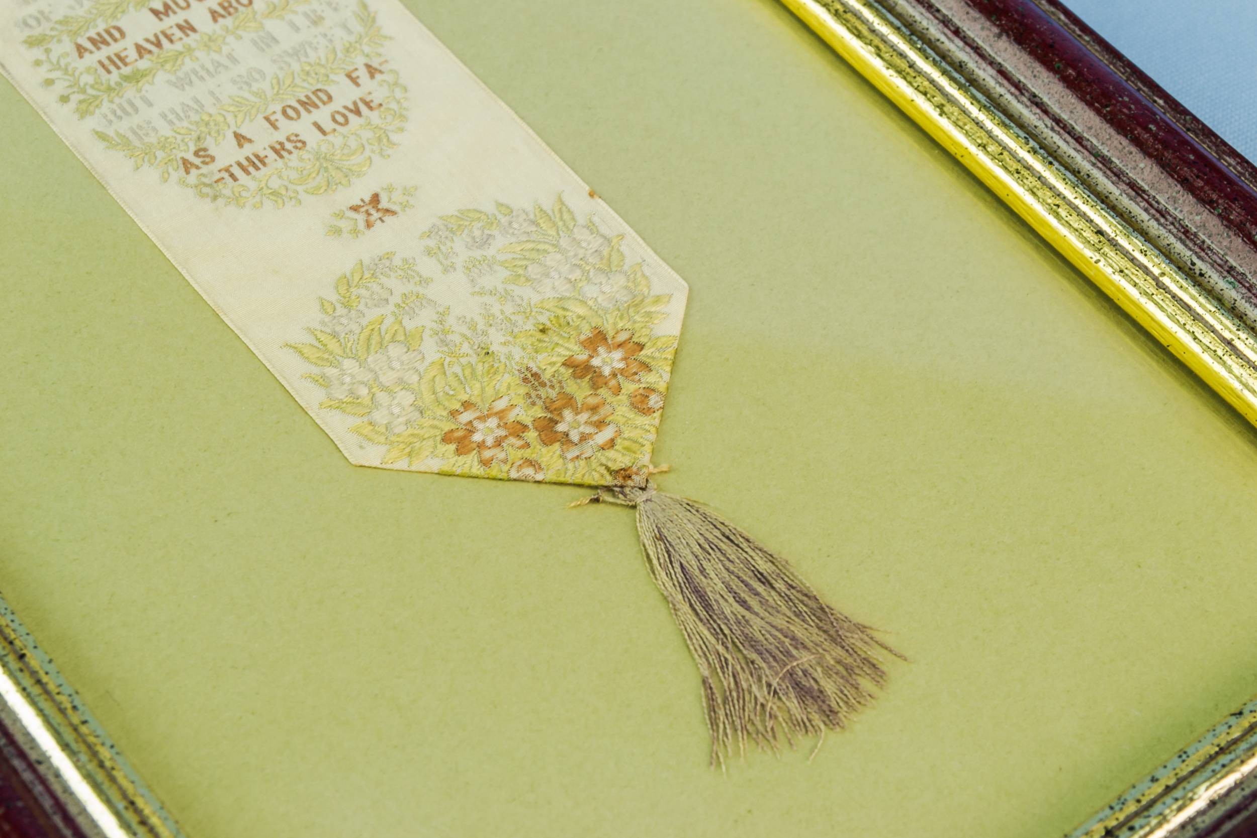 Framed Silk Embroidered — Framed silk bookmark 4