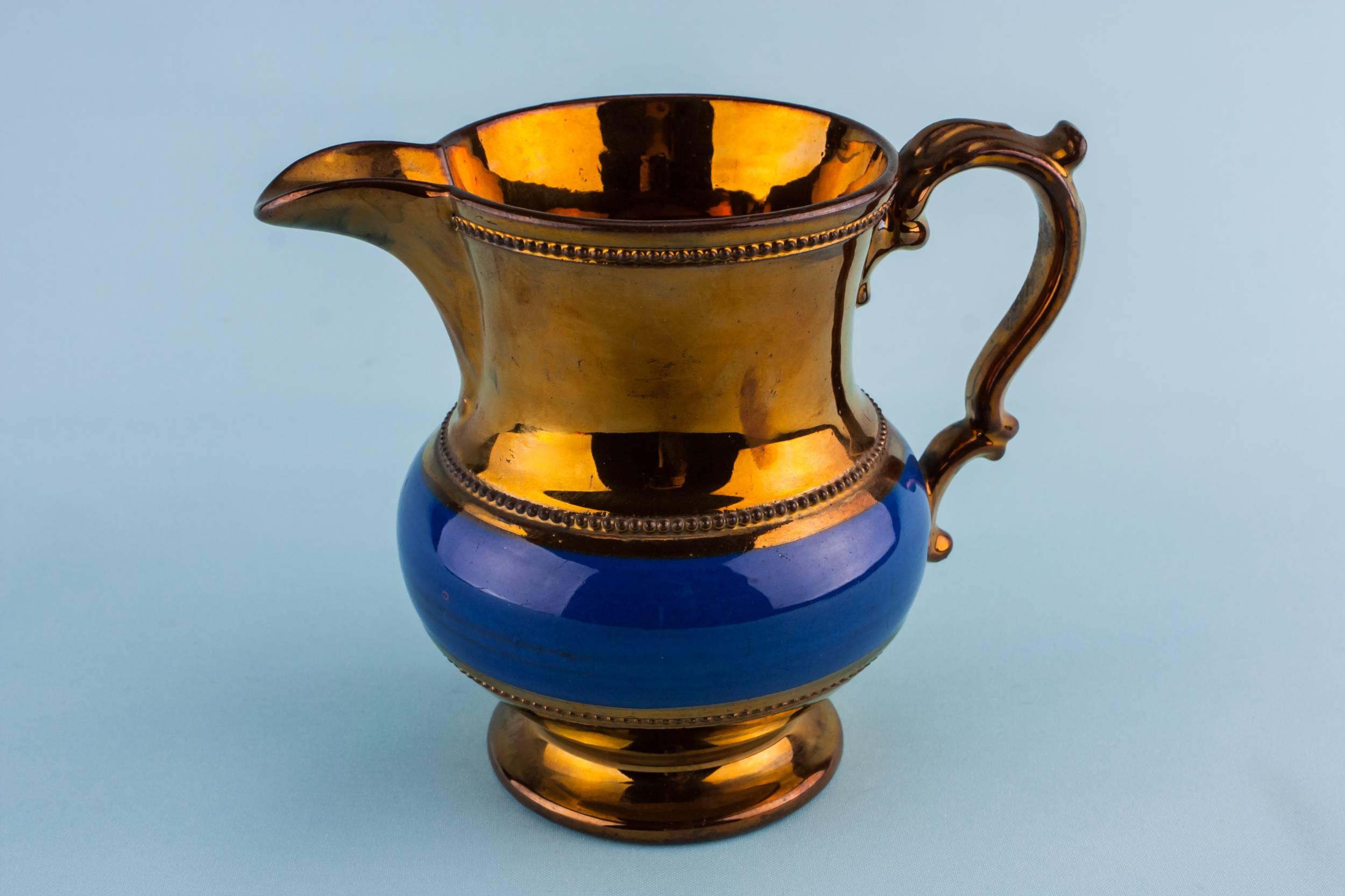 Antique Beautiful JUG — Blue lustre jug
