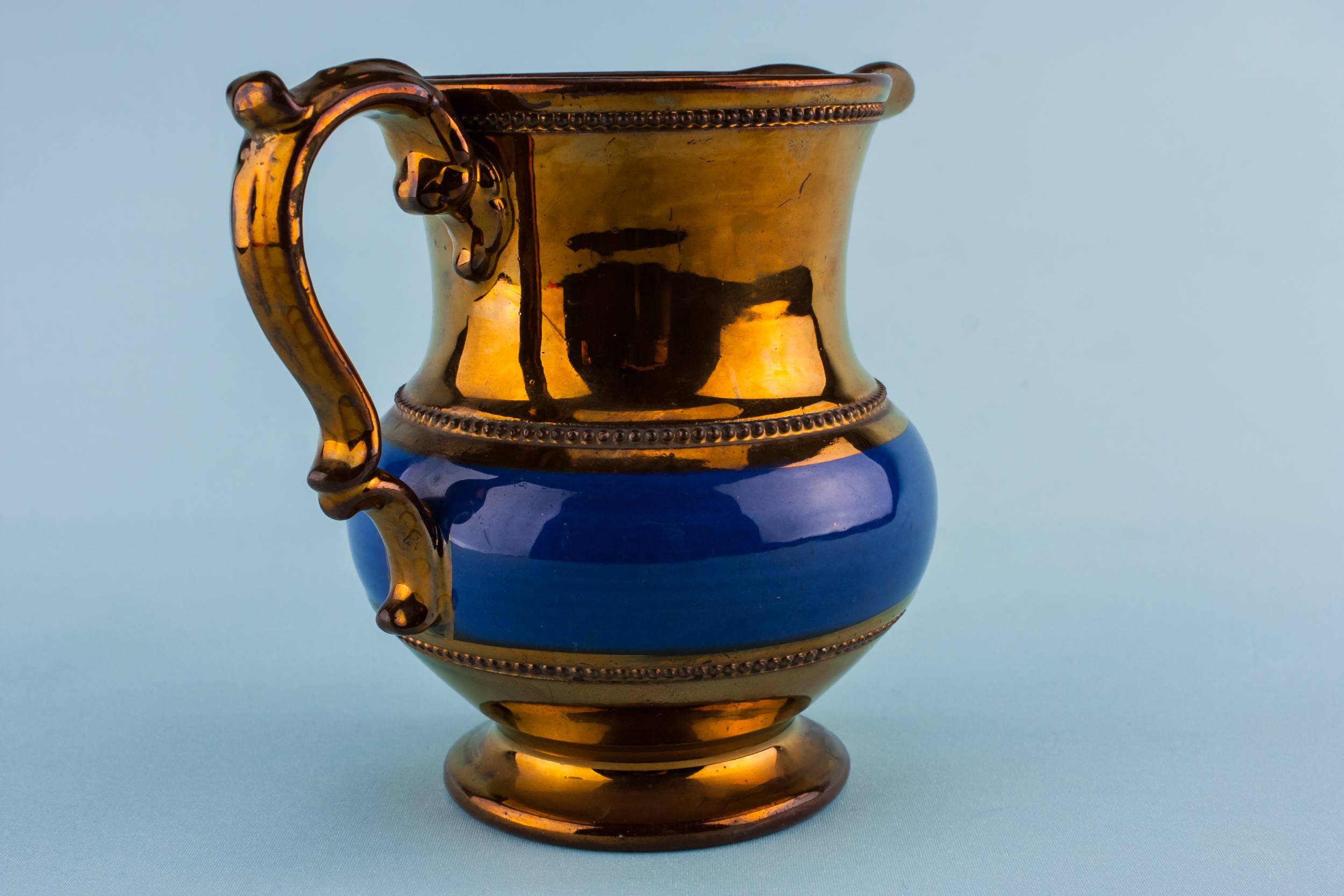 Antique Beautiful JUG — Blue lustre jug 1