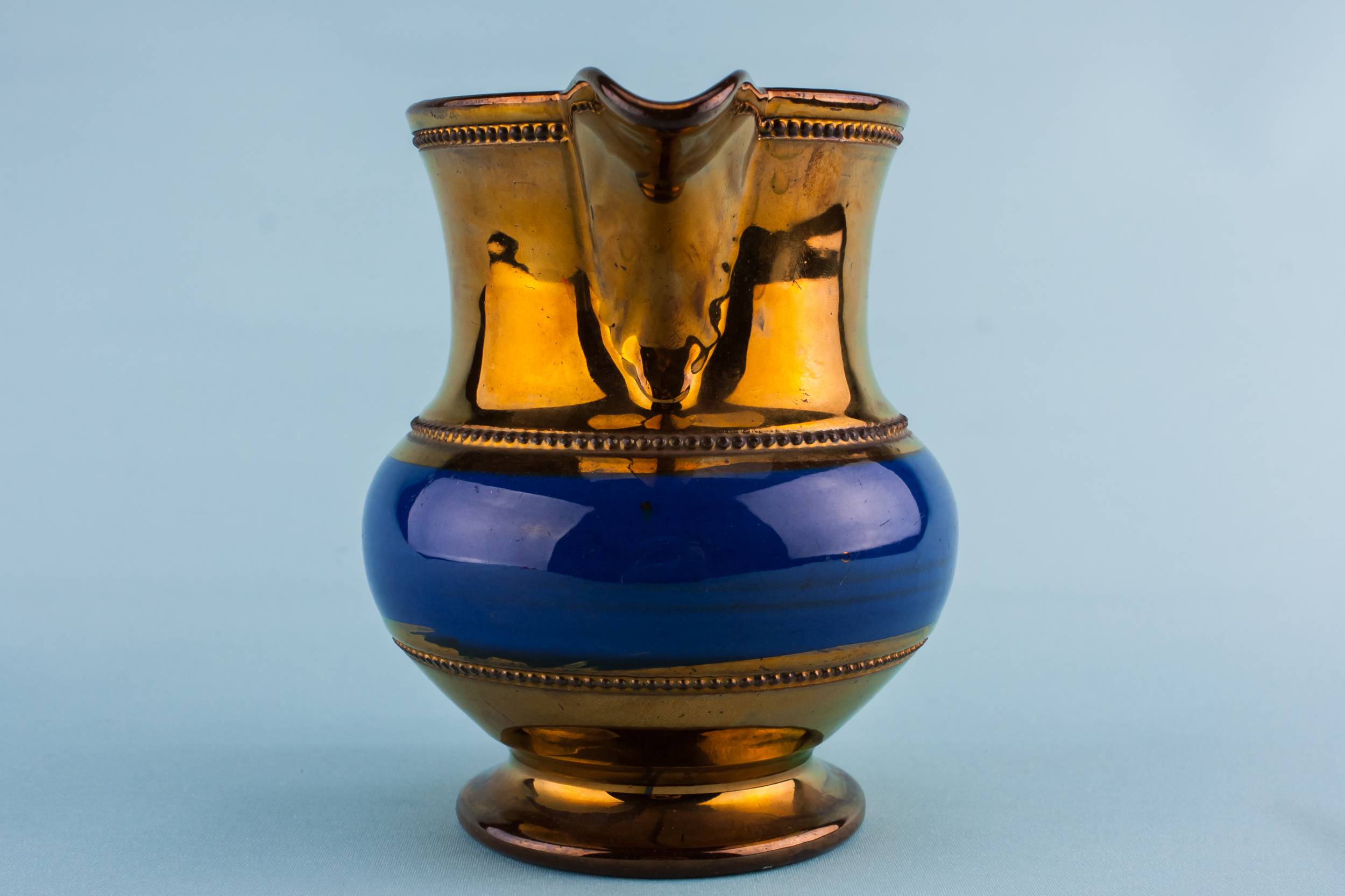 Antique Beautiful JUG — Blue lustre jug 2