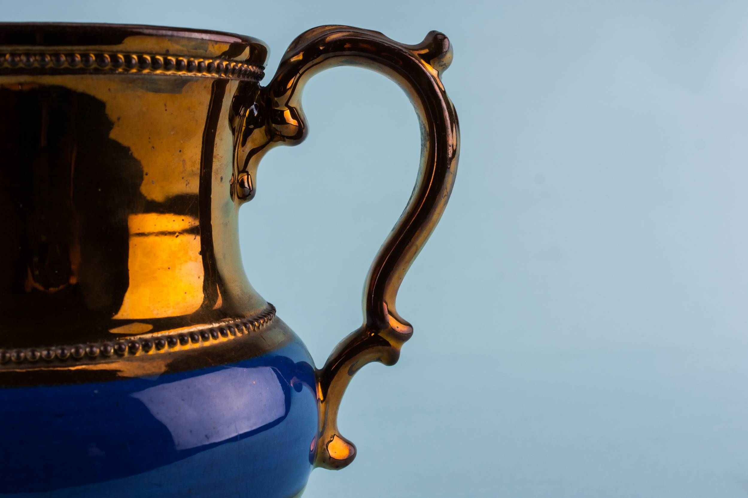 Antique Beautiful JUG — Blue lustre jug 3
