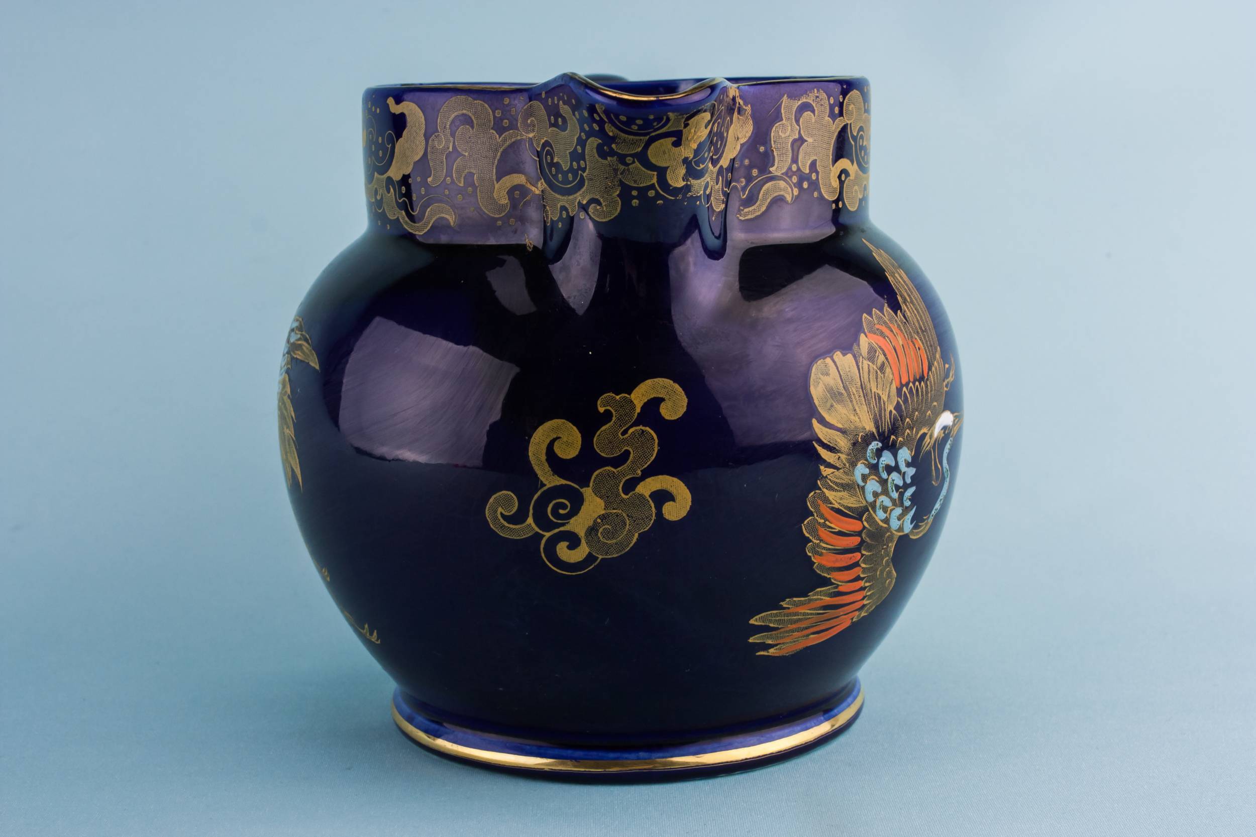 Pottery Vintage Golden — Art Deco water jug 2