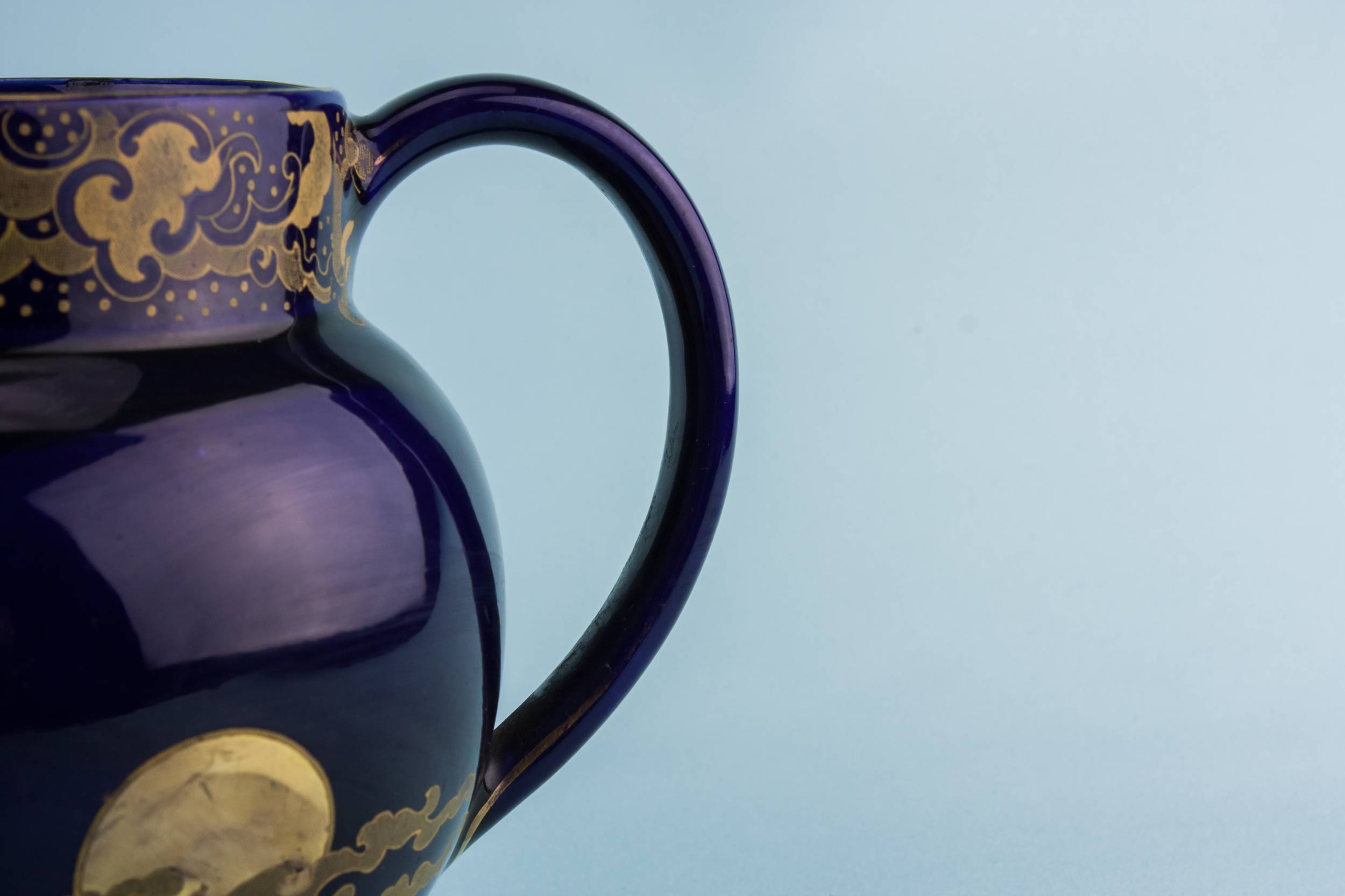 Pottery Vintage Golden — Art Deco water jug 3