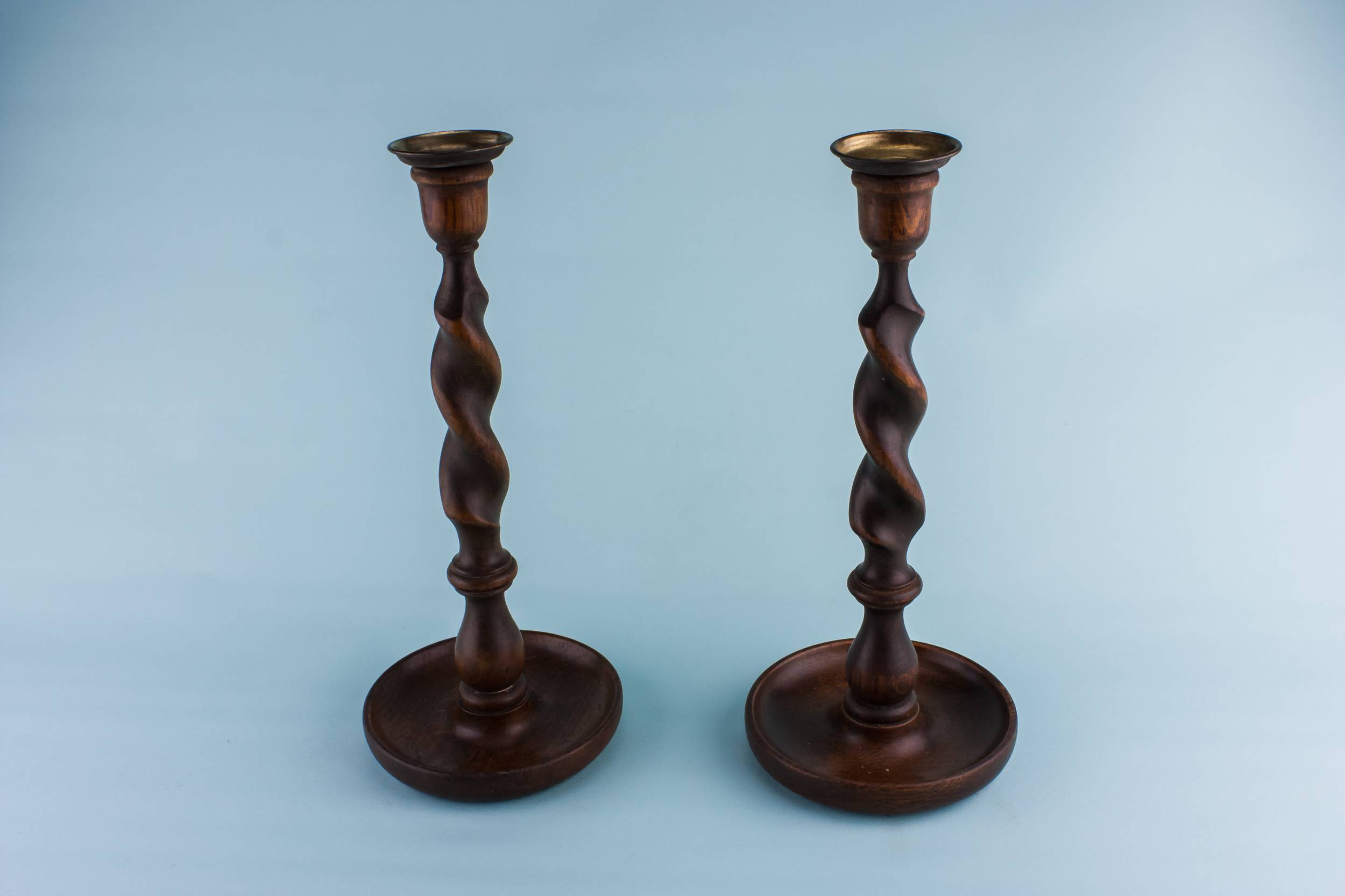 Arts Crafts Imposing — 2 tall candlesticks