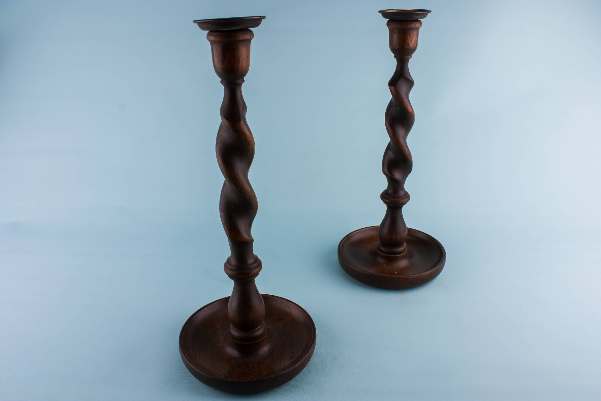 Arts Crafts Imposing — 2 tall candlesticks 1