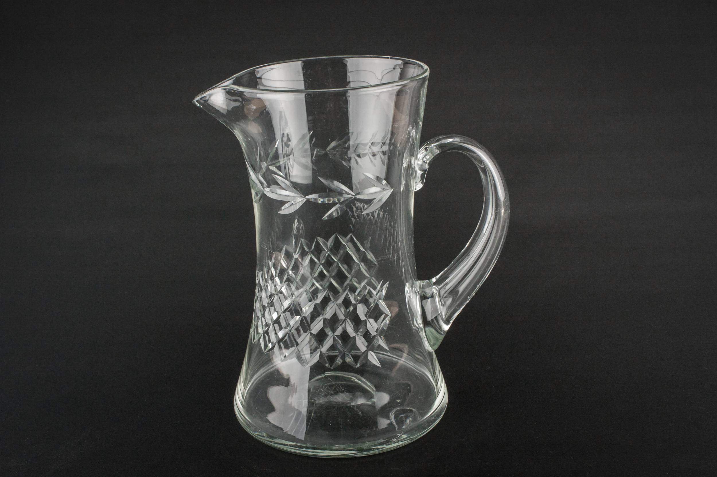 Art Deco Glass — Crystal glass jug