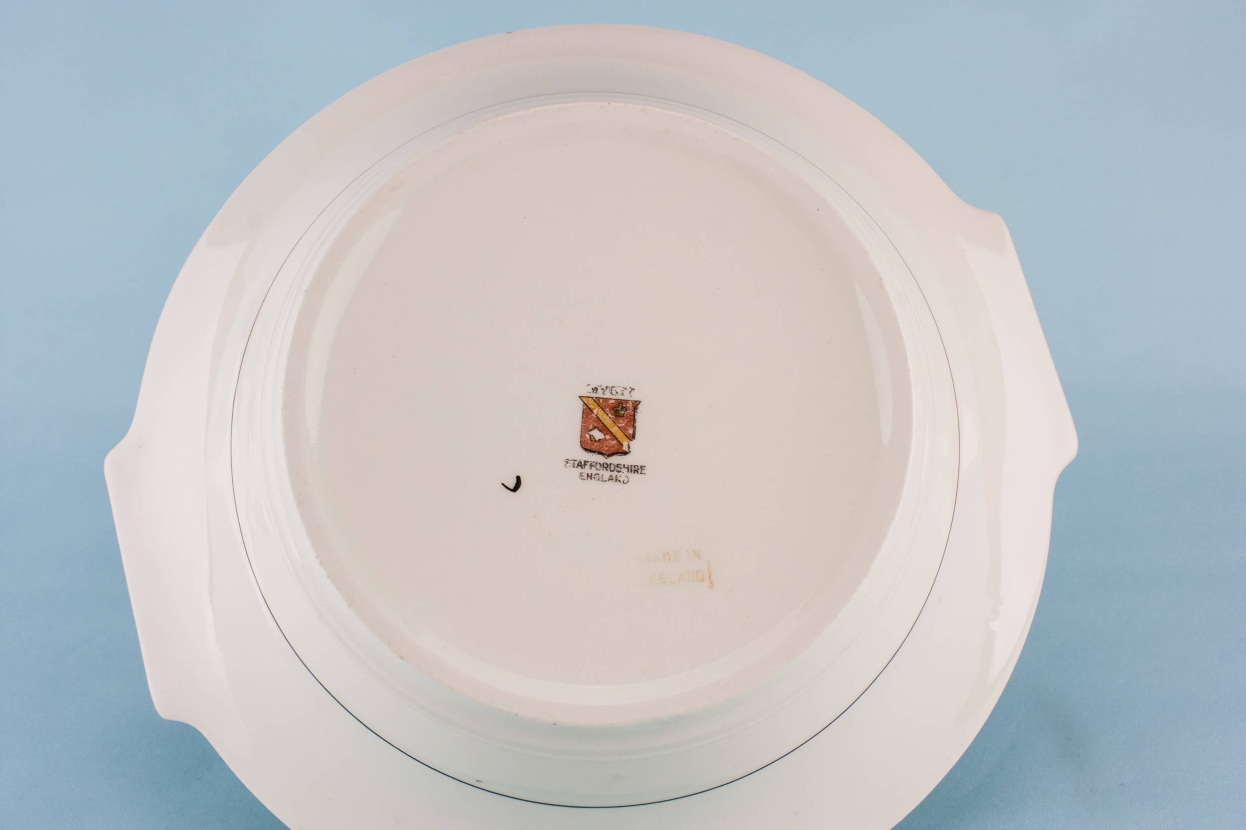 Pottery Vintage Floral — Art Deco pottery serving bowl 3