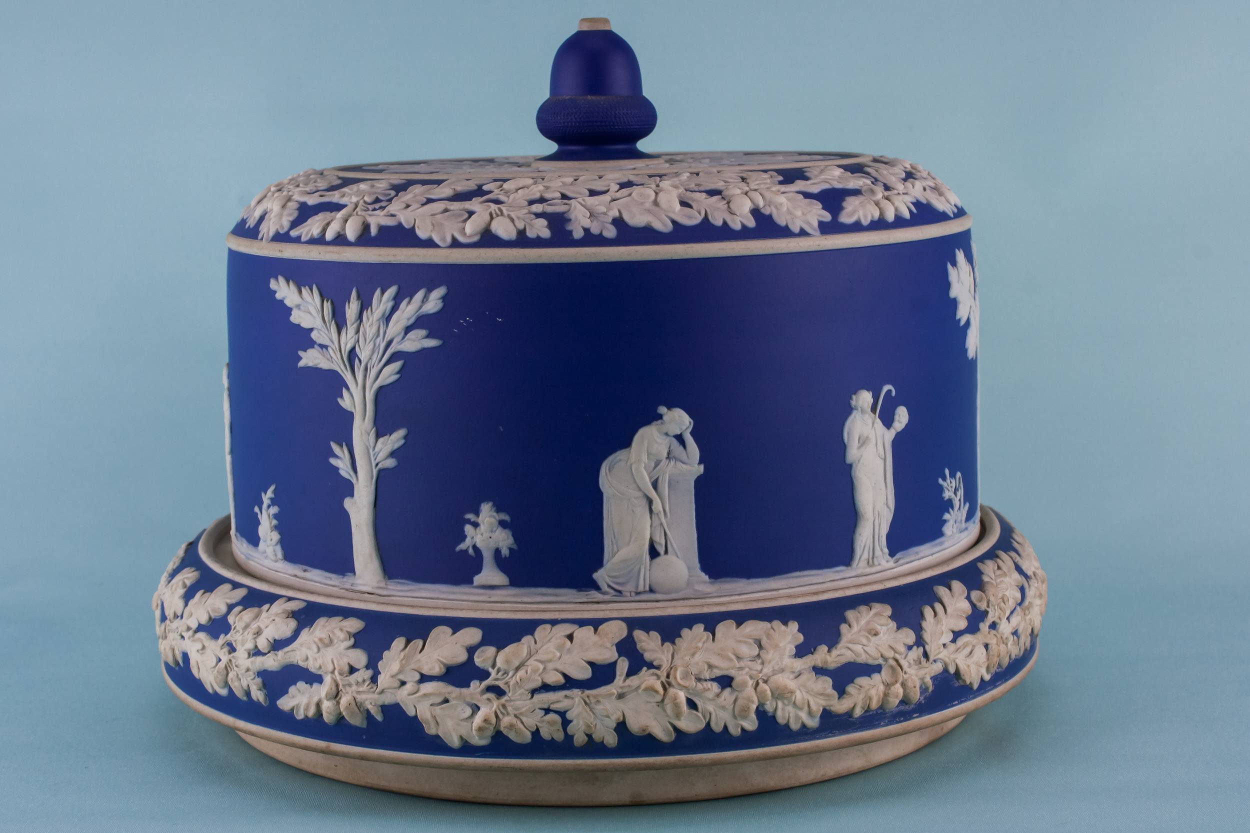 Antique Jasperware Fancy — Jasperware cheese dish 4