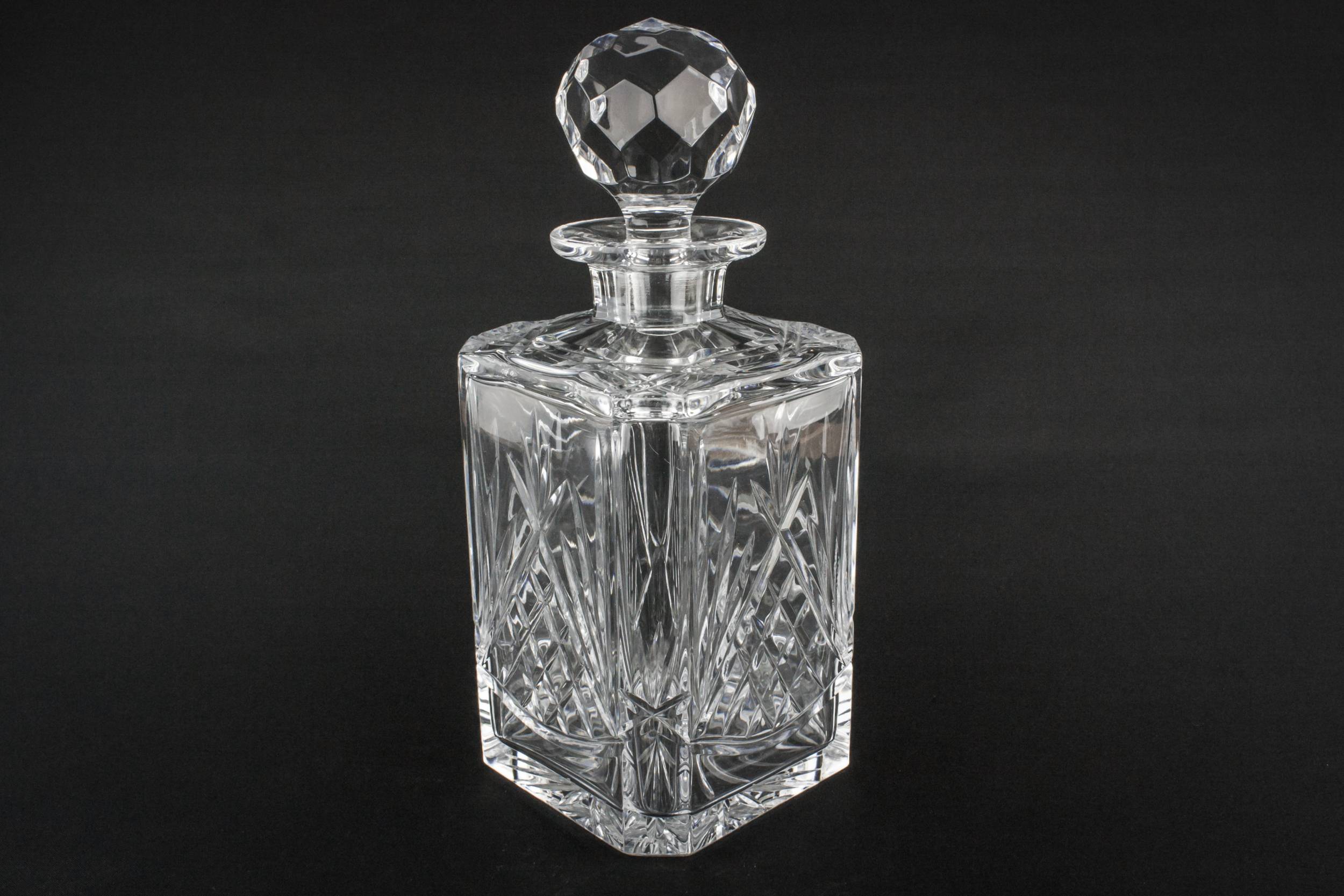 Cut Glass Crystal — Cut glass whisky decanter